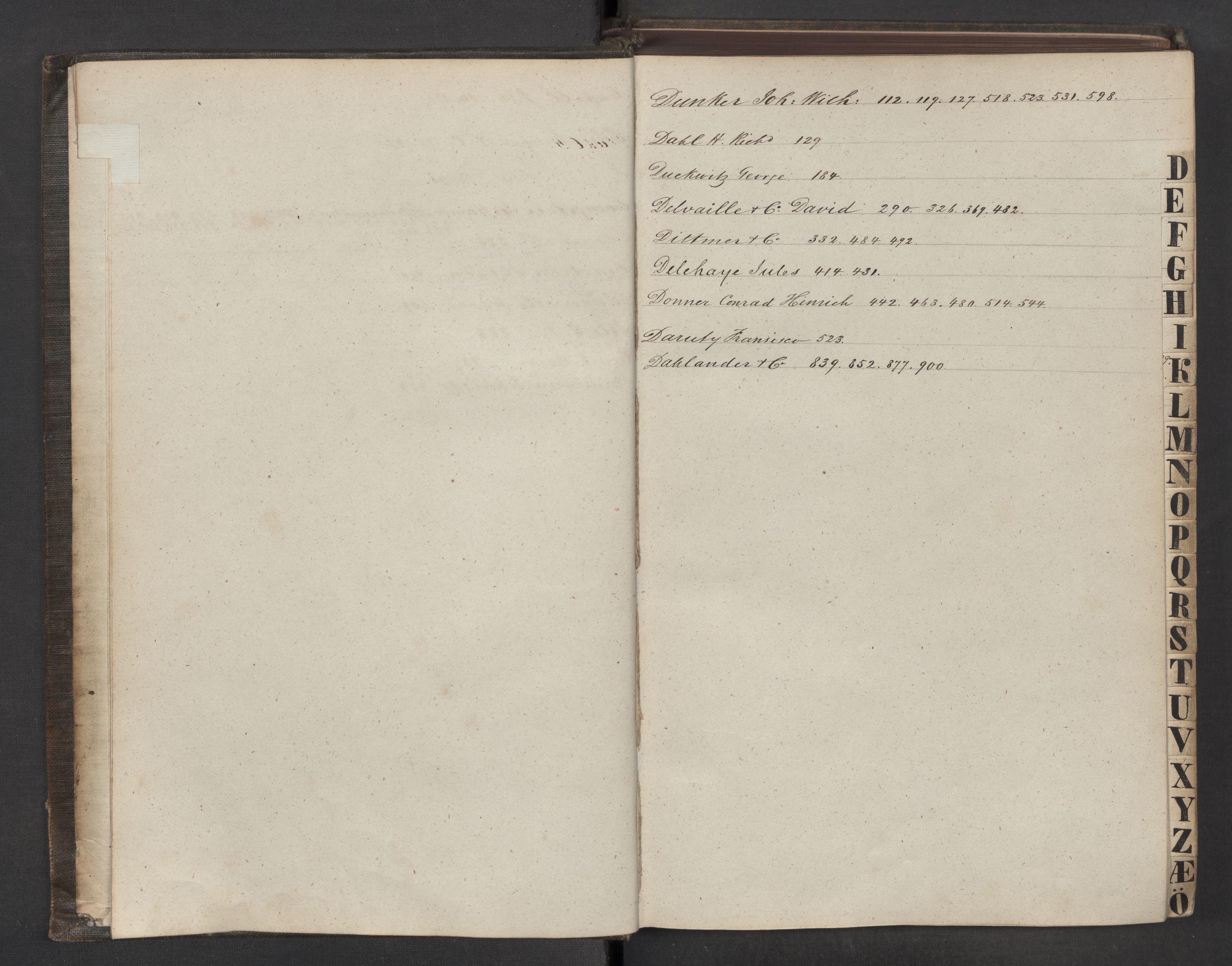 Hoë, Herman & Co, AV/SAT-PA-0280/11/L0021: Kopibok, utenriks, 1855-1863