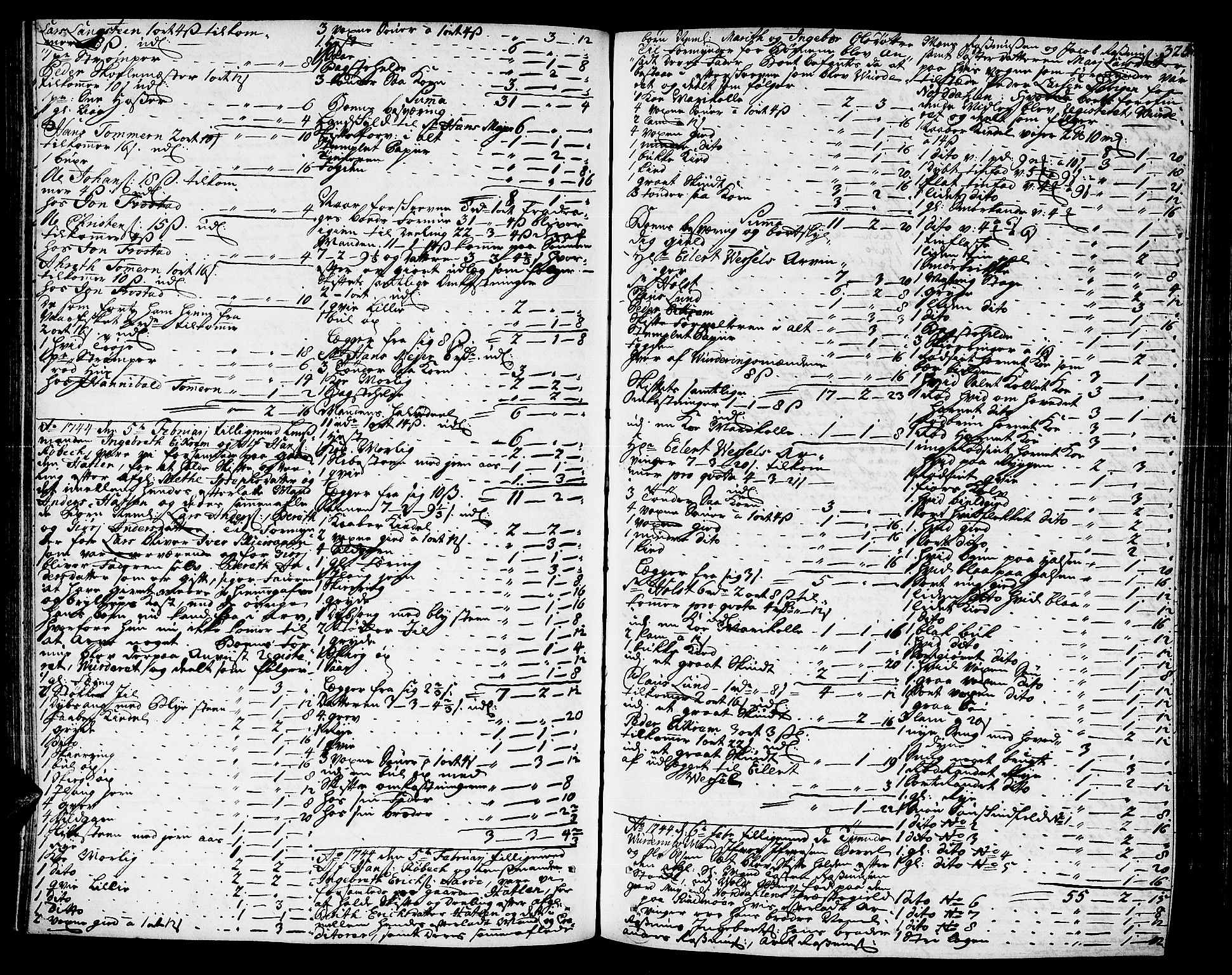Romsdal sorenskriveri, AV/SAT-A-4149/1/3/3A/L0007: Skifteprotokoll, 1740-1751, s. 324b-325a