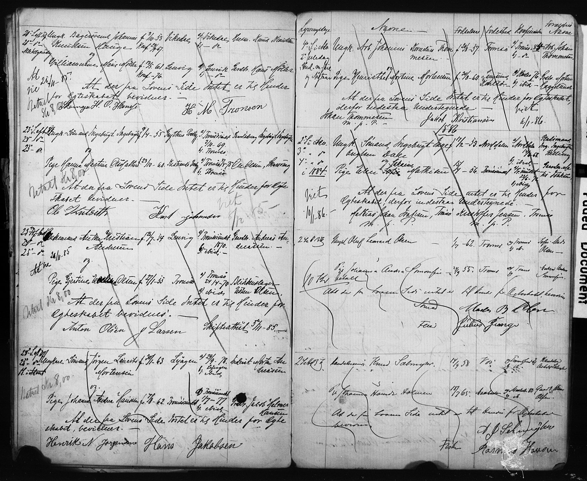 Tromsø sokneprestkontor/stiftsprosti/domprosti, AV/SATØ-S-1343/H/Hc/L0098: Lysningsprotokoll nr. 98, 1872-1883