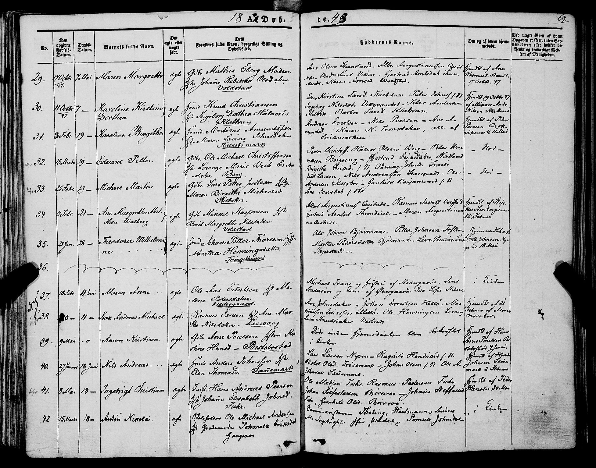 Trondenes sokneprestkontor, AV/SATØ-S-1319/H/Ha/L0009kirke: Ministerialbok nr. 9, 1841-1852, s. 69