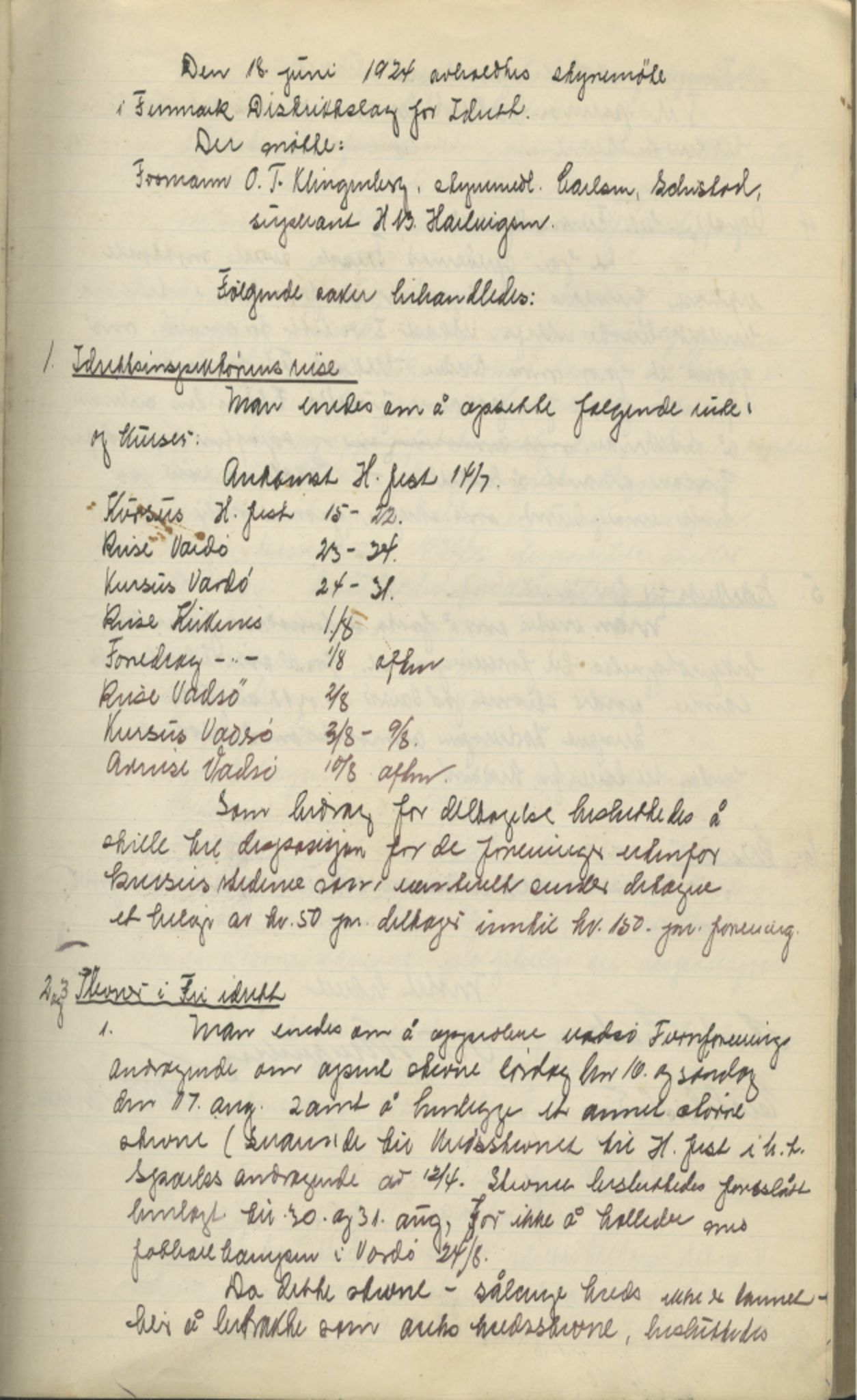 Finnmark Distriktslag for Idrett, FMFB/A-1040/A/L0001: Møteprotokoll, 1919-1940, s. 52