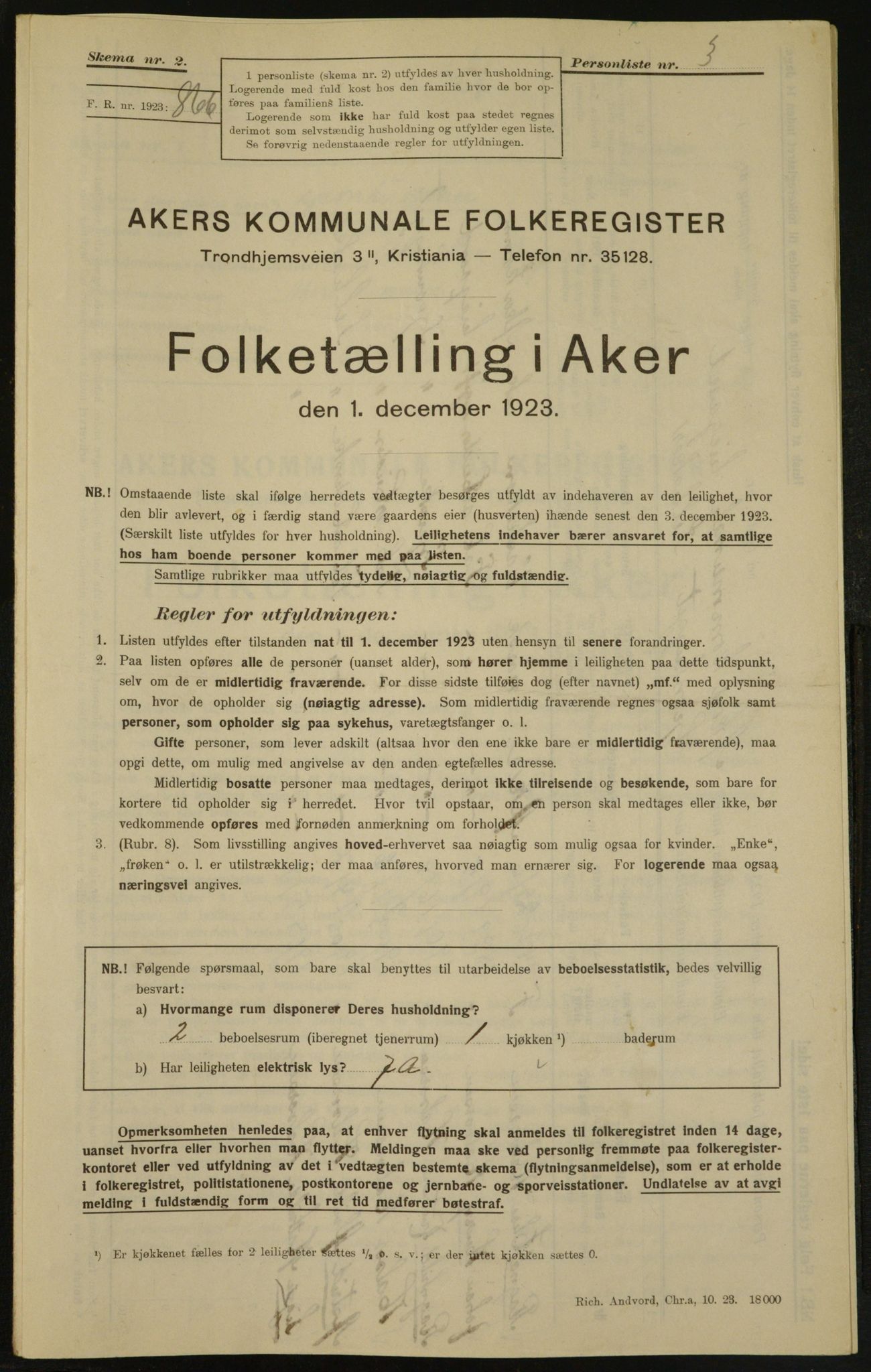 , Kommunal folketelling 1.12.1923 for Aker, 1923, s. 5339