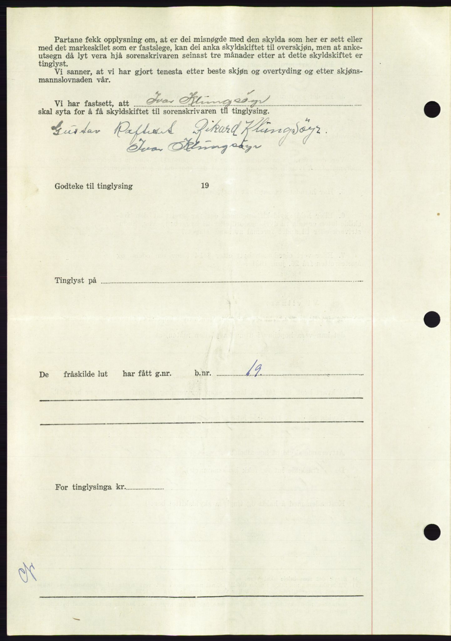 Søre Sunnmøre sorenskriveri, AV/SAT-A-4122/1/2/2C/L0092: Pantebok nr. 18A, 1952-1952, Dagboknr: 1230/1952