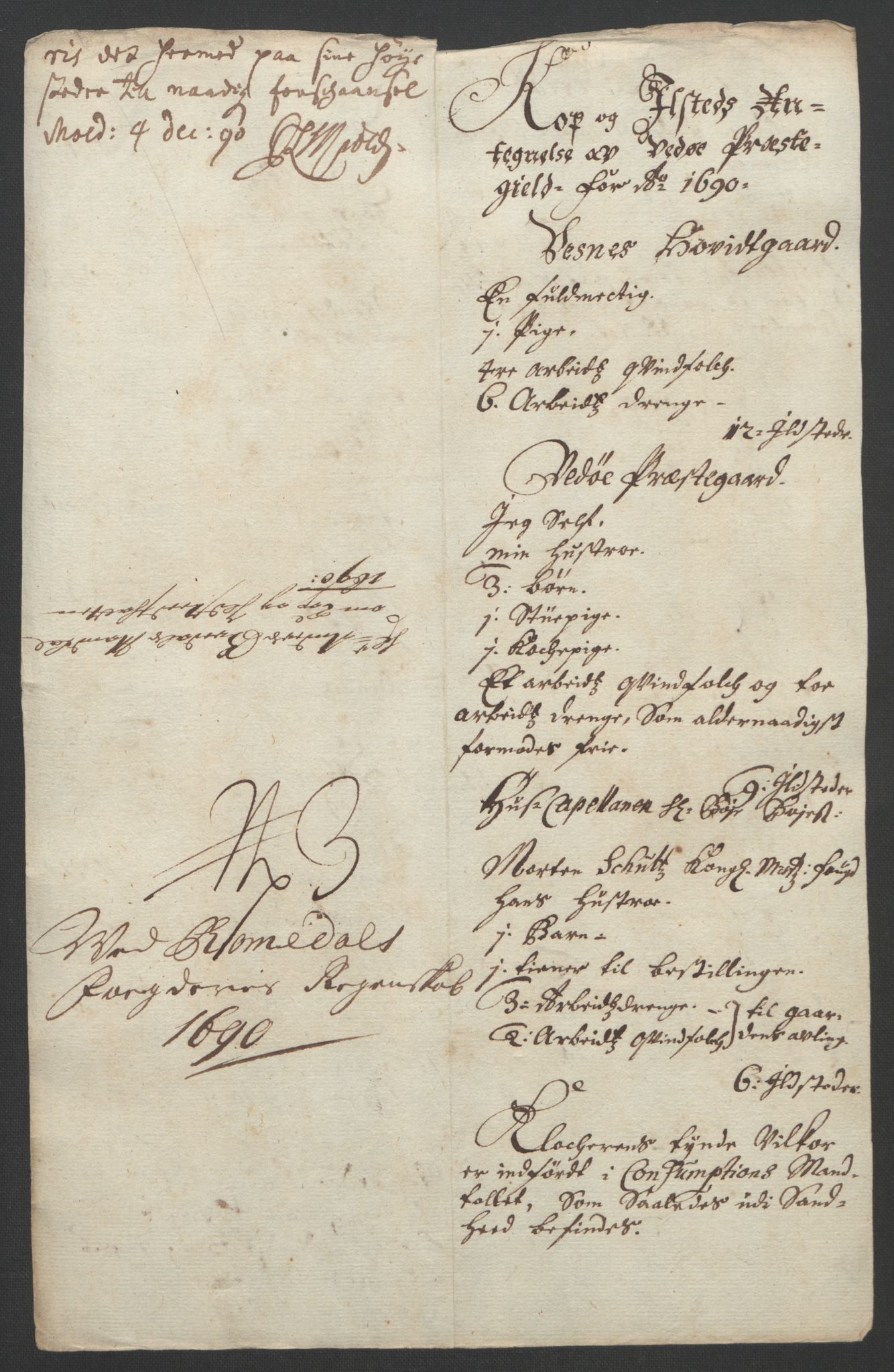 Rentekammeret inntil 1814, Reviderte regnskaper, Fogderegnskap, AV/RA-EA-4092/R55/L3649: Fogderegnskap Romsdal, 1690-1691, s. 115