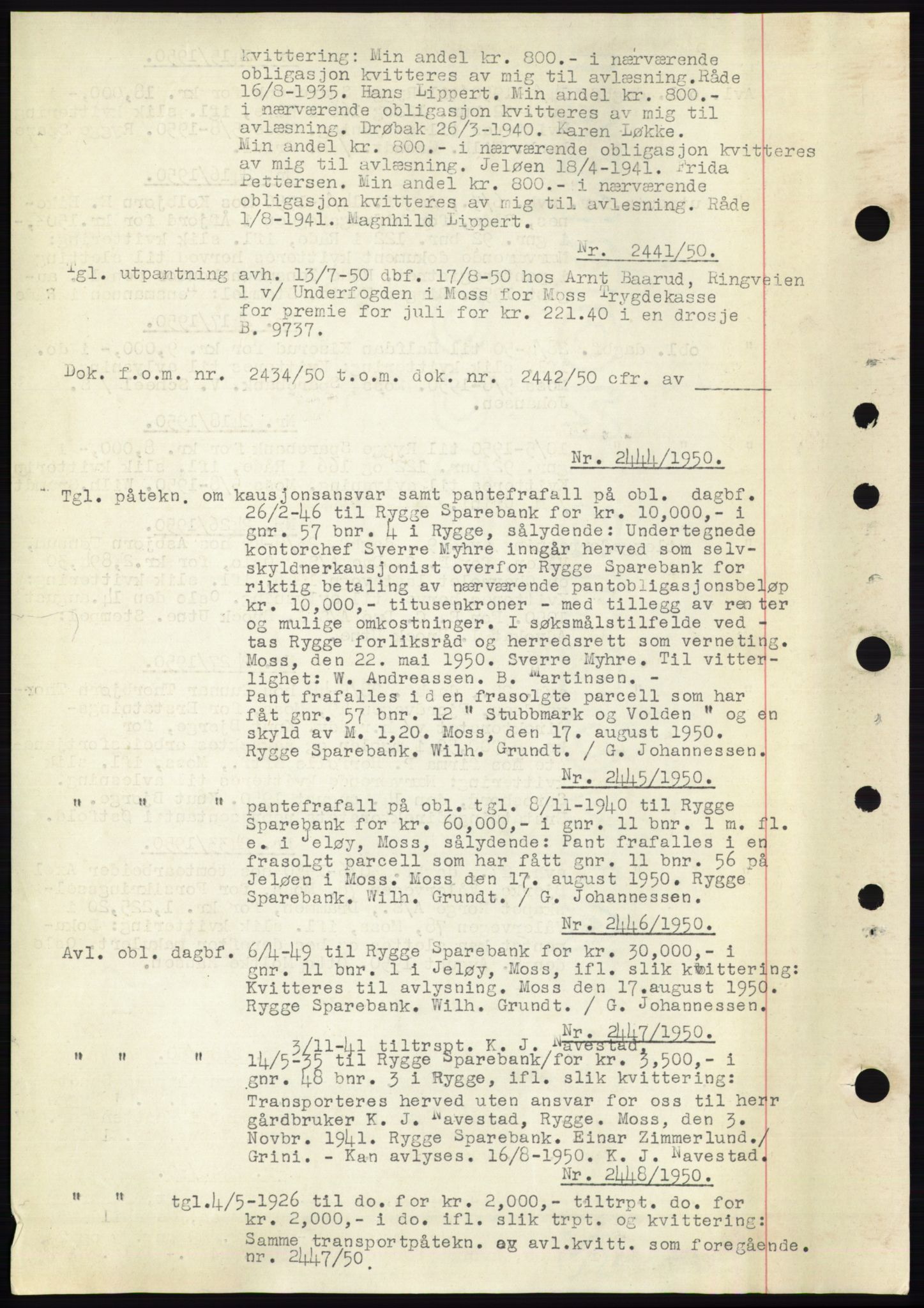 Moss sorenskriveri, SAO/A-10168: Pantebok nr. C10, 1938-1950, Dagboknr: 2444/1948