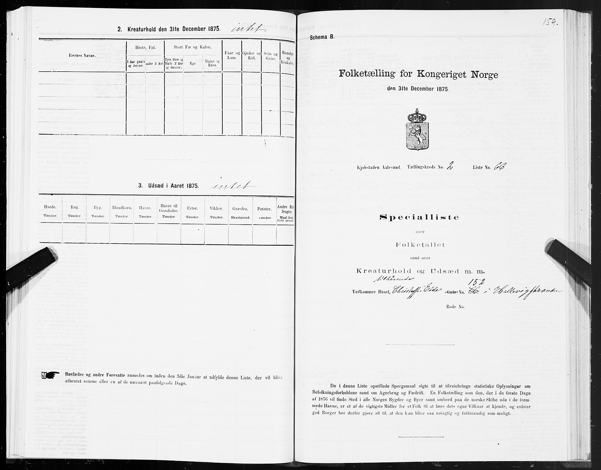 SAT, Folketelling 1875 for 1501P Ålesund prestegjeld, 1875, s. 2159