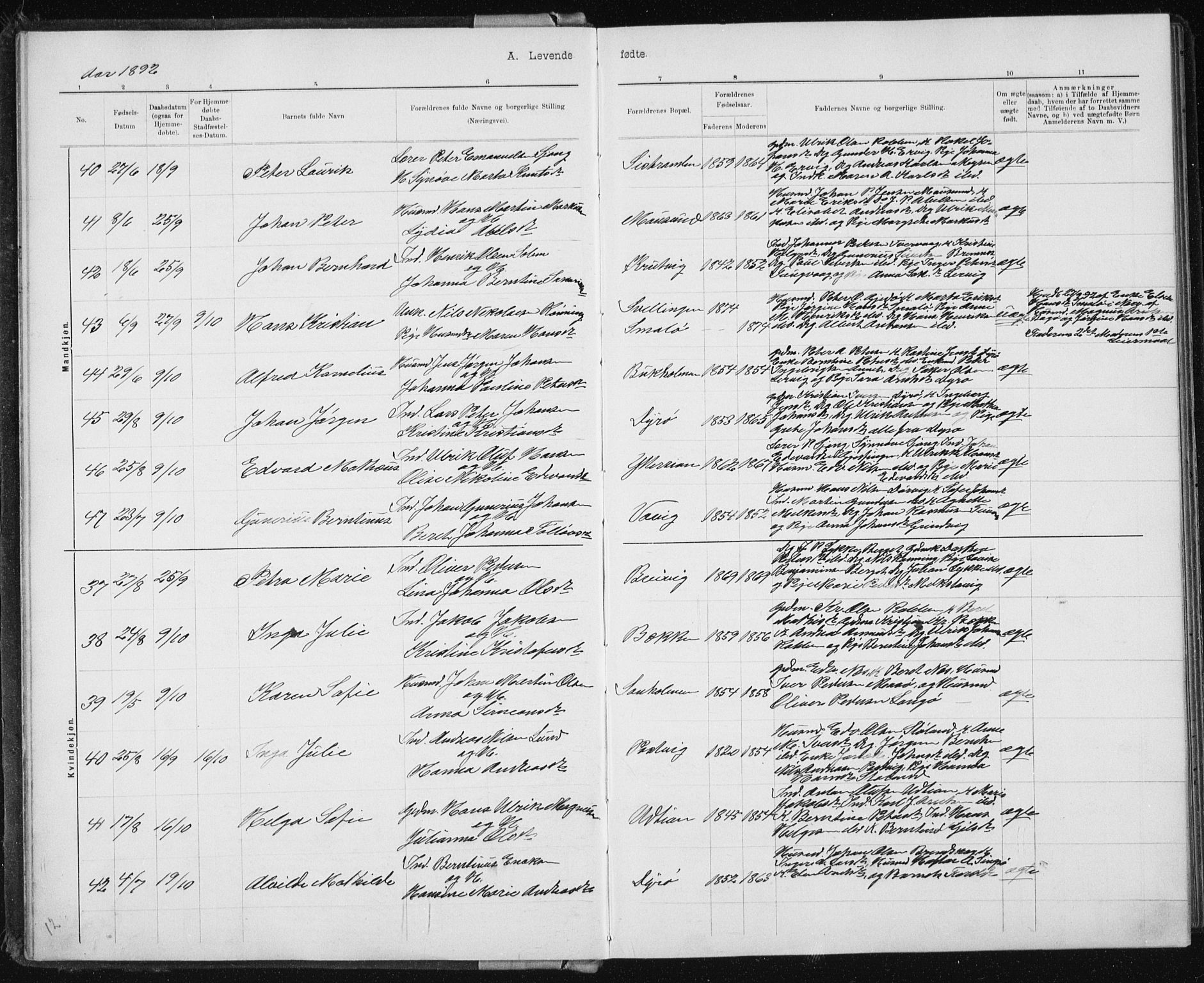 Ministerialprotokoller, klokkerbøker og fødselsregistre - Sør-Trøndelag, AV/SAT-A-1456/640/L0586: Klokkerbok nr. 640C03b, 1891-1908
