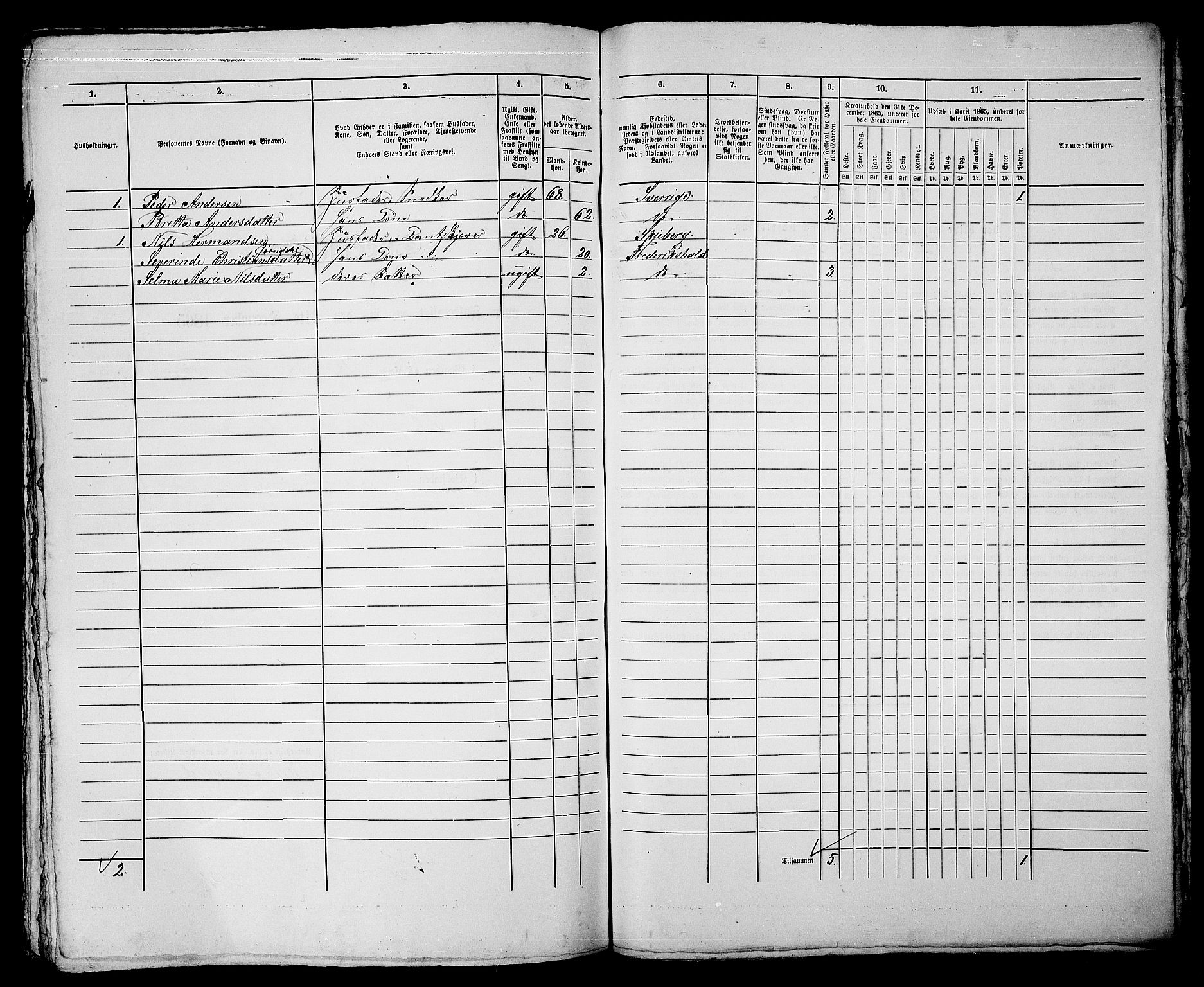 RA, Folketelling 1865 for 0102P Sarpsborg prestegjeld, 1865, s. 524