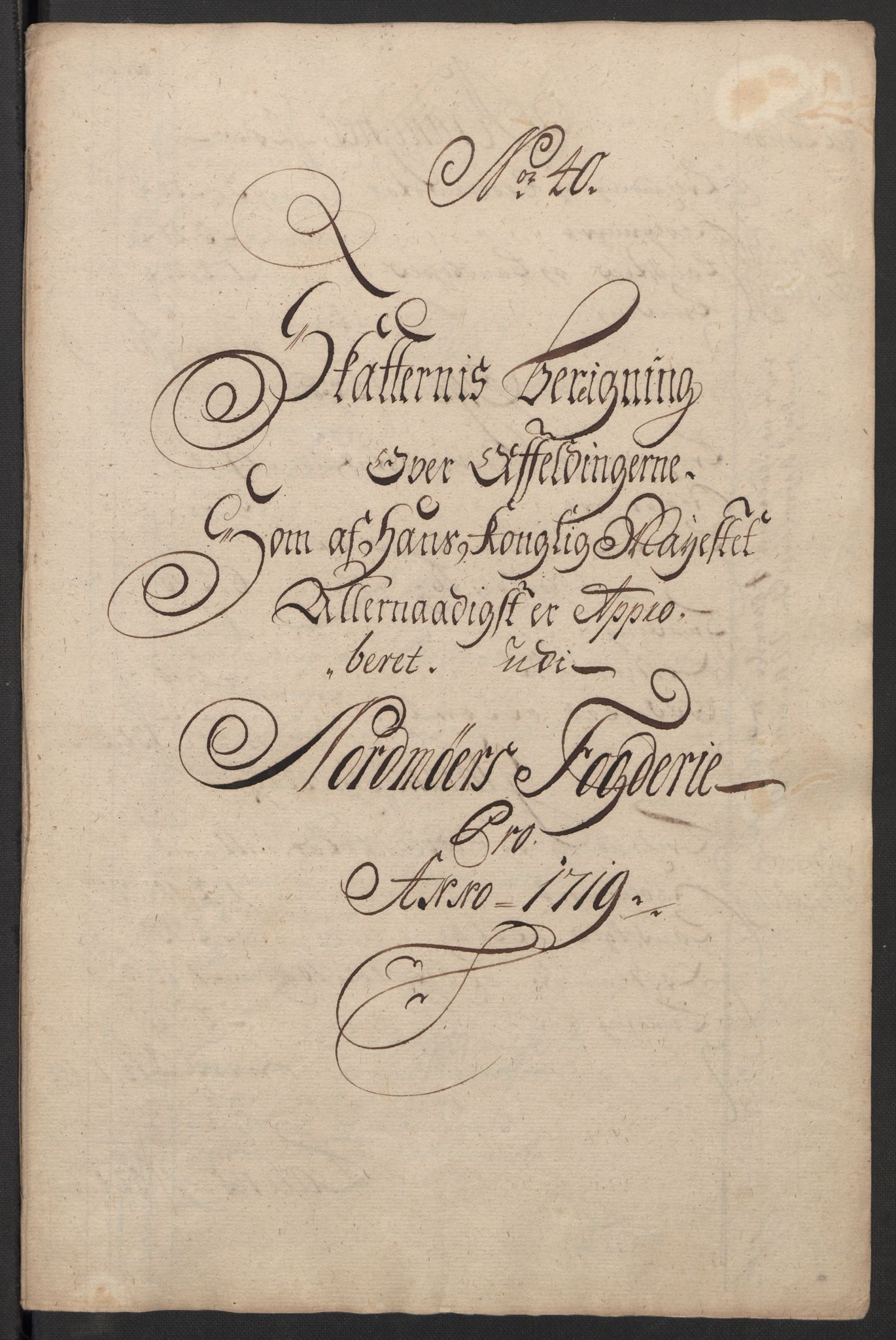 Rentekammeret inntil 1814, Reviderte regnskaper, Fogderegnskap, RA/EA-4092/R56/L3752: Fogderegnskap Nordmøre, 1719, s. 235