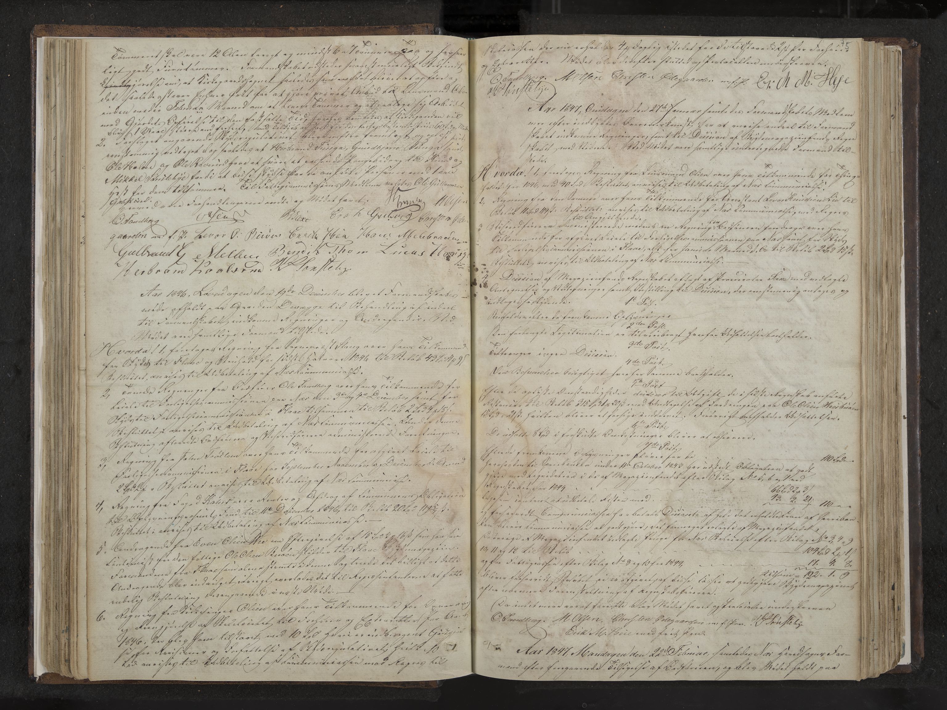 Nes formannskap og sentraladministrasjon, IKAK/0616021-1/A/Aa/L0001: Møtebok med register, 1838-1875, s. 75