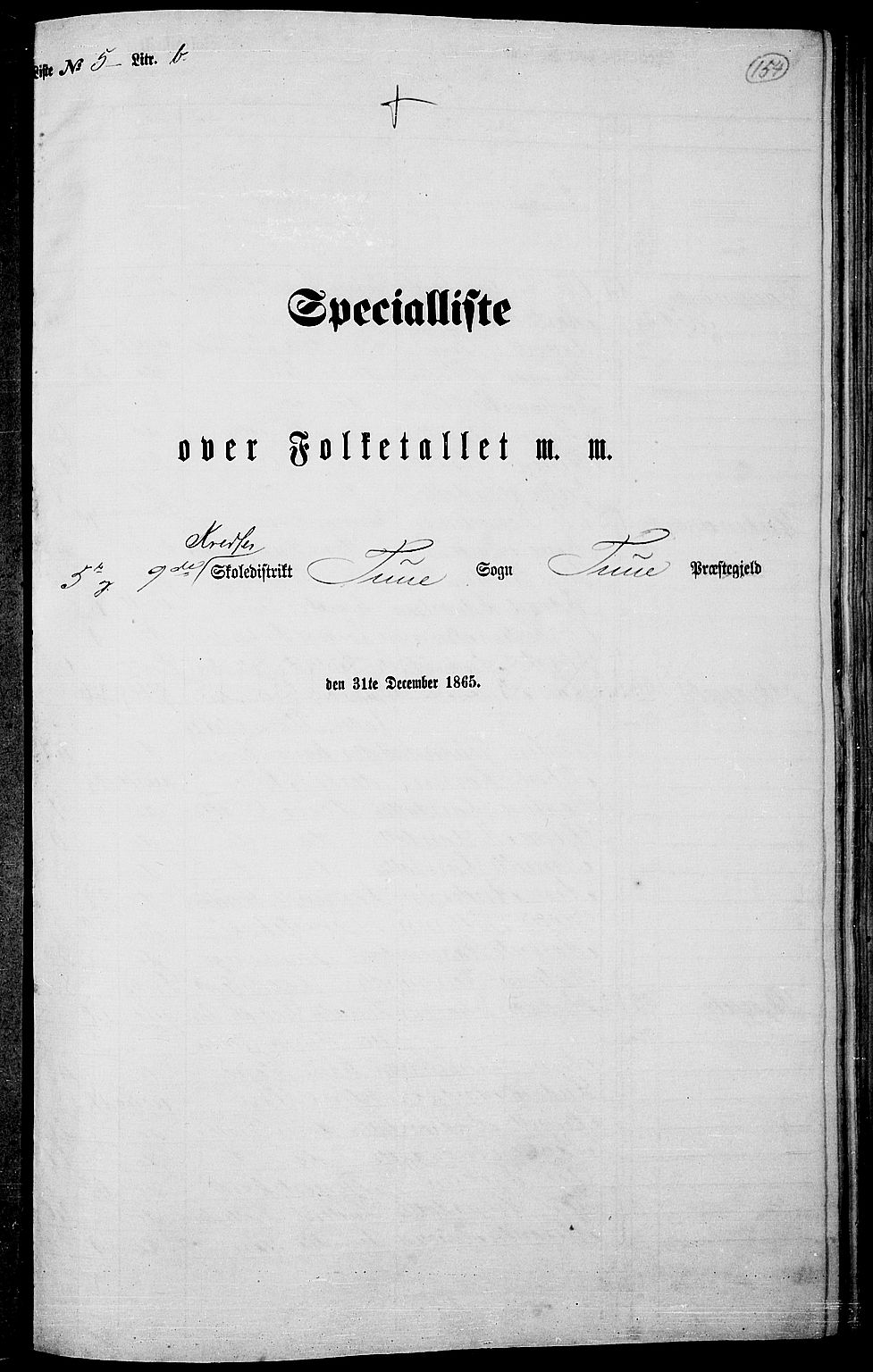 RA, Folketelling 1865 for 0130P Tune prestegjeld, 1865, s. 144