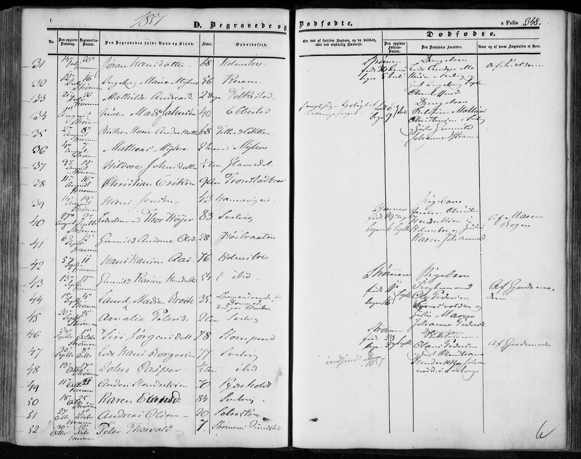 Hurum kirkebøker, AV/SAKO-A-229/F/Fa/L0011: Ministerialbok nr. 11, 1847-1860, s. 348