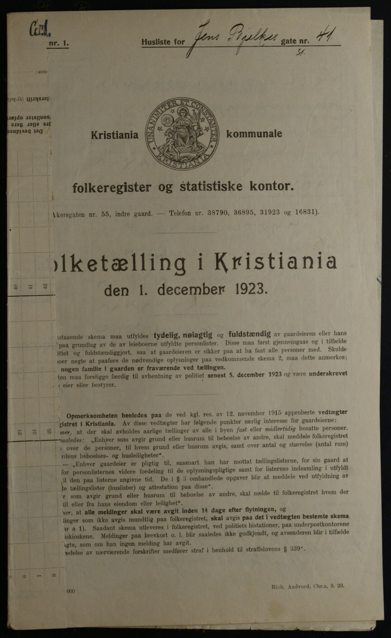 OBA, Kommunal folketelling 1.12.1923 for Kristiania, 1923, s. 51896