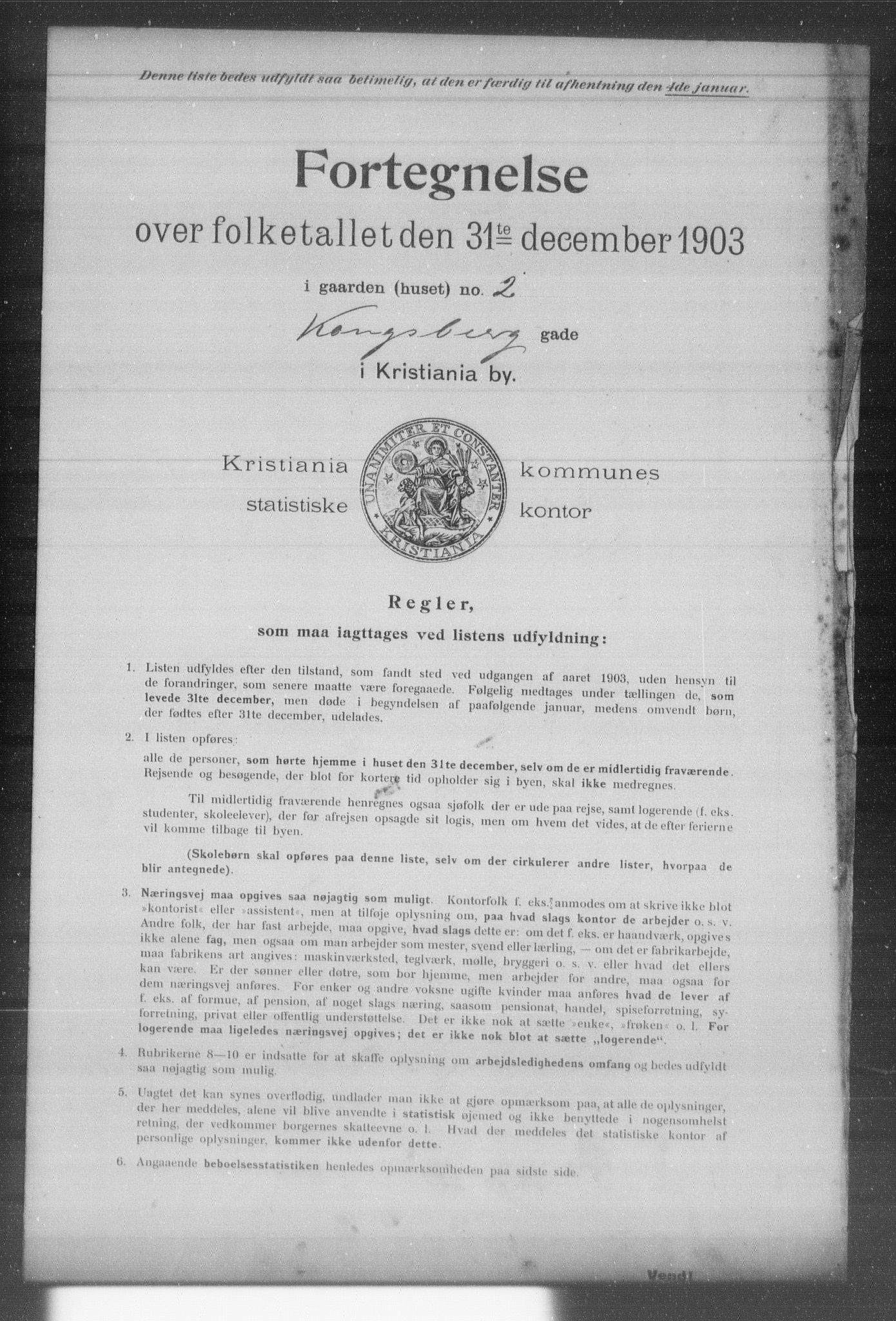OBA, Kommunal folketelling 31.12.1903 for Kristiania kjøpstad, 1903, s. 10313