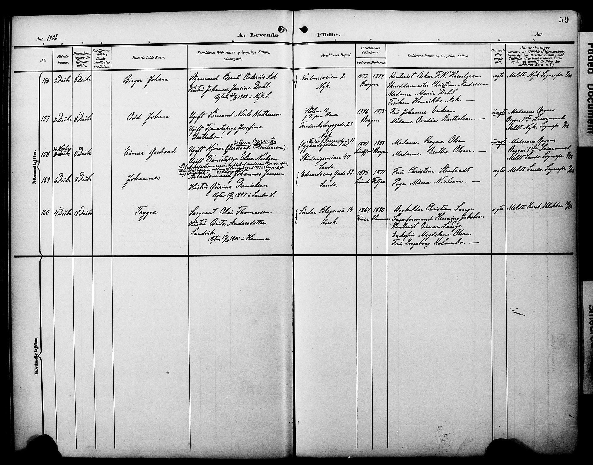 Fødselsstiftelsens sokneprestembete*, SAB/-: Ministerialbok nr. A 3, 1901-1910, s. 59