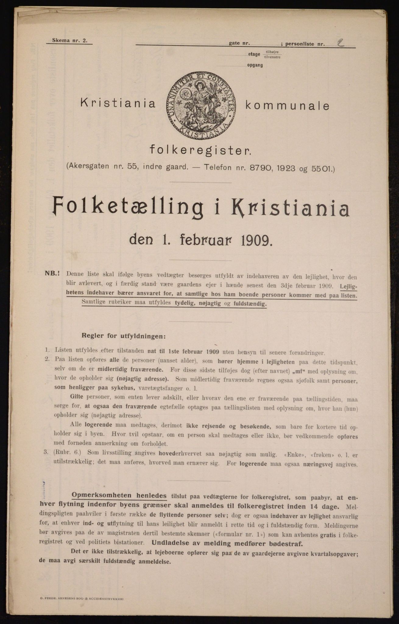 OBA, Kommunal folketelling 1.2.1909 for Kristiania kjøpstad, 1909, s. 8975