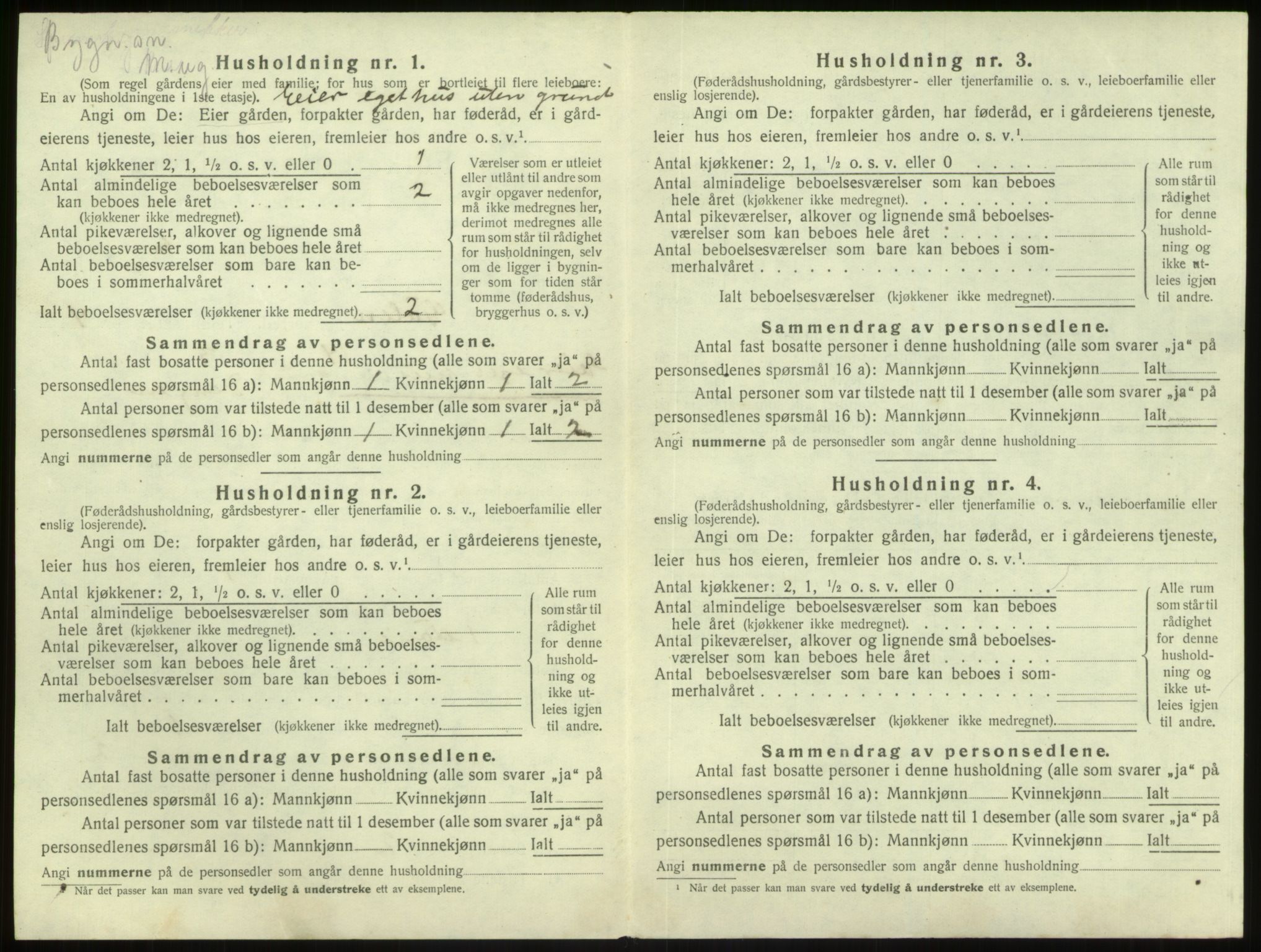 SAB, Folketelling 1920 for 1411 Gulen herred, 1920, s. 170
