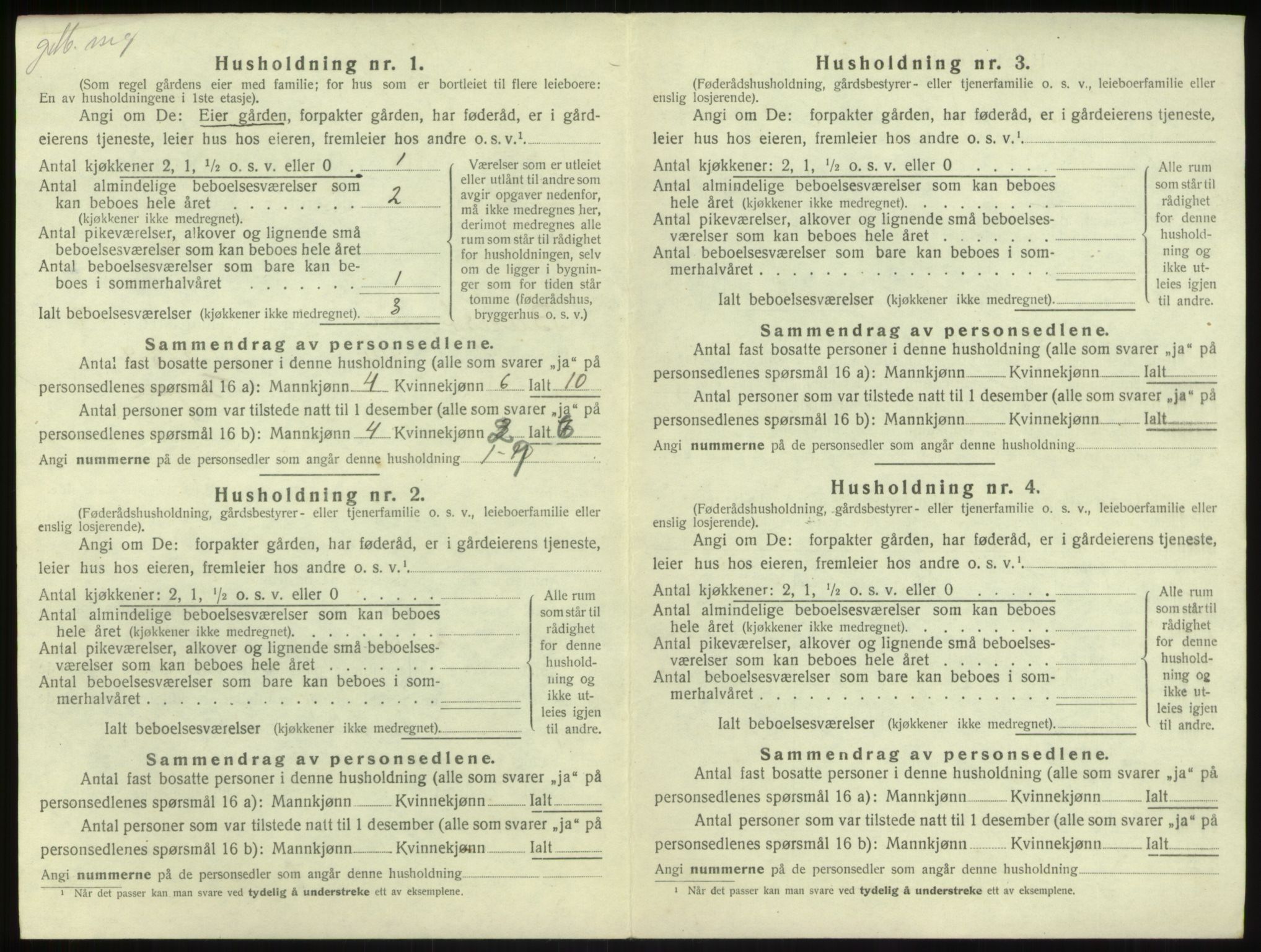 SAB, Folketelling 1920 for 1418 Balestrand herred, 1920, s. 424