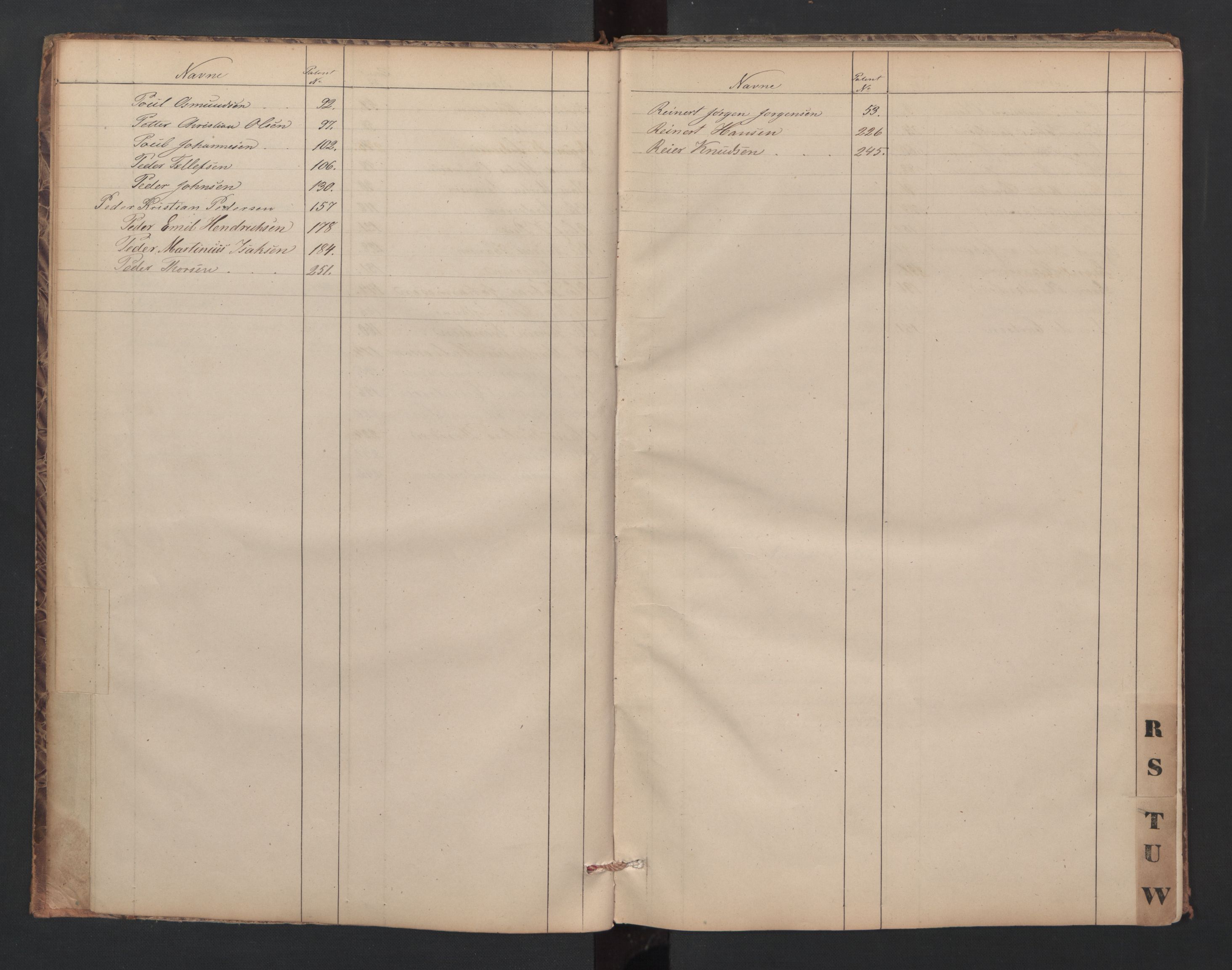 Lillesand mønstringskrets, SAK/2031-0014/F/Fc/L0001: Skipper- og styrmannsrulle nr 1-251 med register, W-21, 1860-1868, s. 10