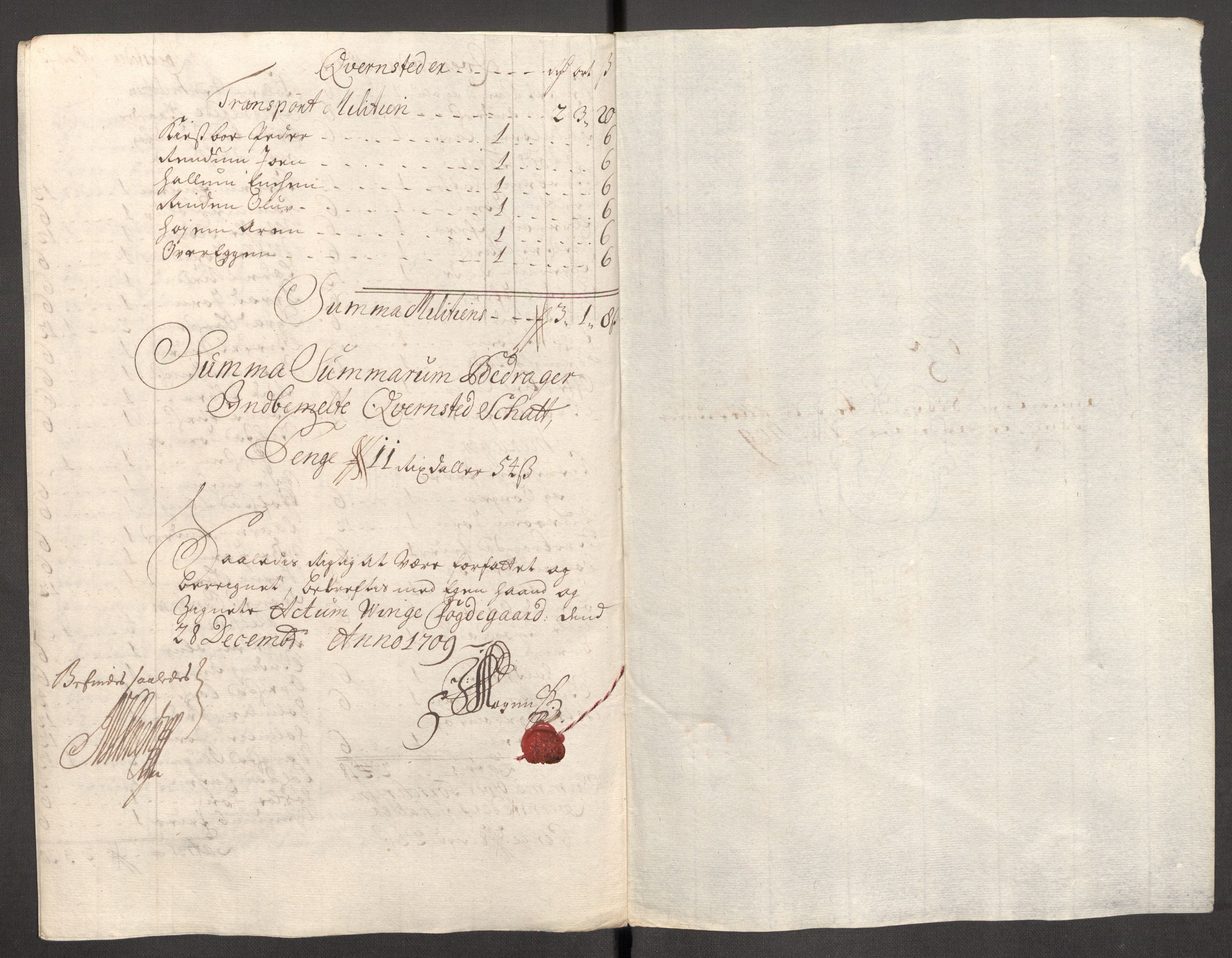 Rentekammeret inntil 1814, Reviderte regnskaper, Fogderegnskap, RA/EA-4092/R62/L4199: Fogderegnskap Stjørdal og Verdal, 1709, s. 124