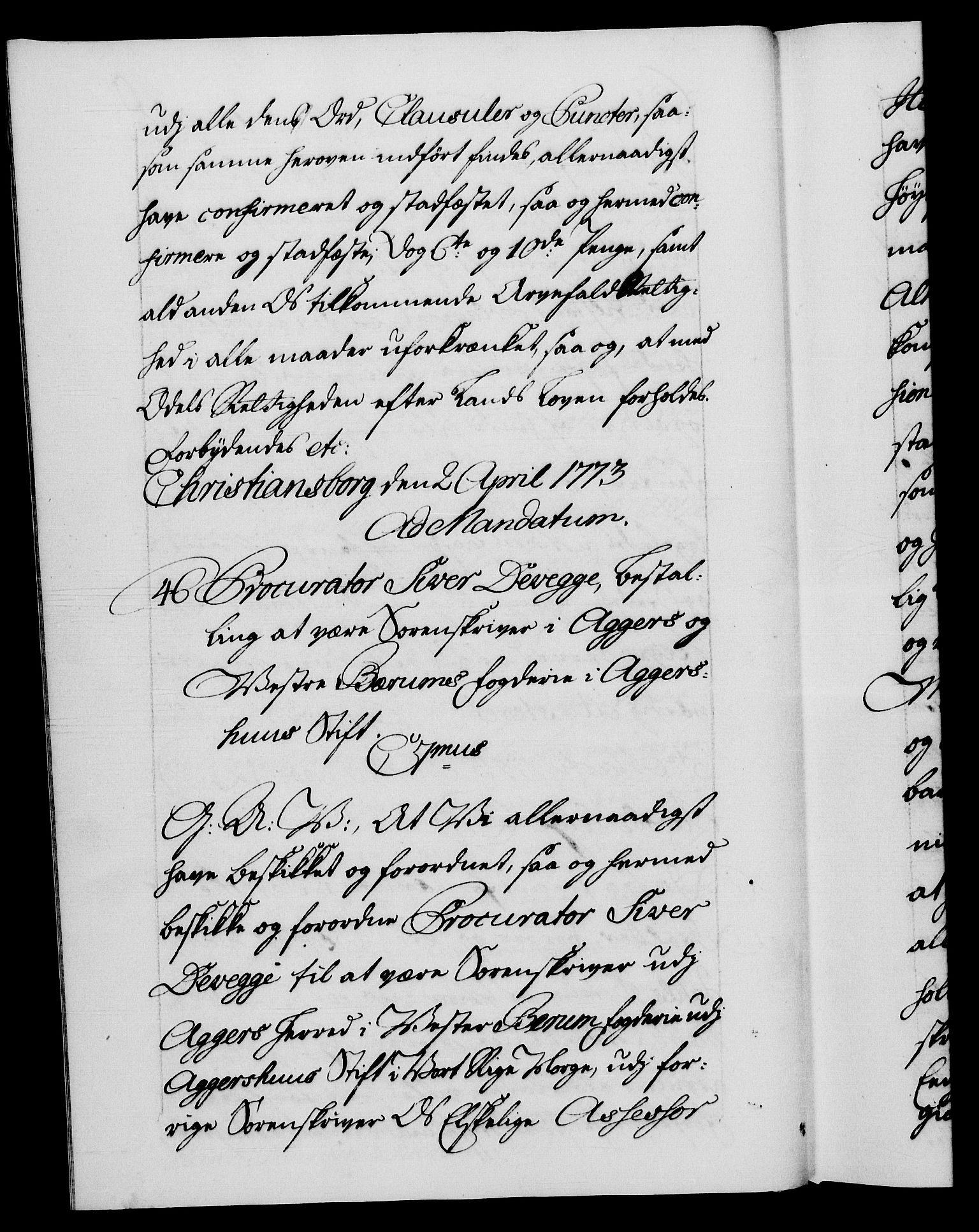 Danske Kanselli 1572-1799, AV/RA-EA-3023/F/Fc/Fca/Fcaa/L0046: Norske registre, 1773-1775, s. 40b