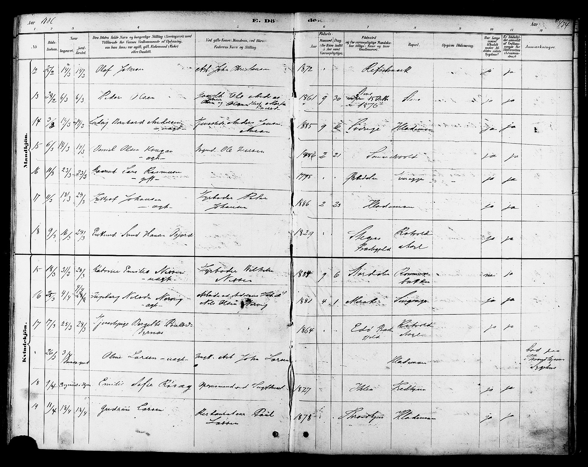 Ministerialprotokoller, klokkerbøker og fødselsregistre - Sør-Trøndelag, SAT/A-1456/606/L0294: Ministerialbok nr. 606A09, 1878-1886, s. 434