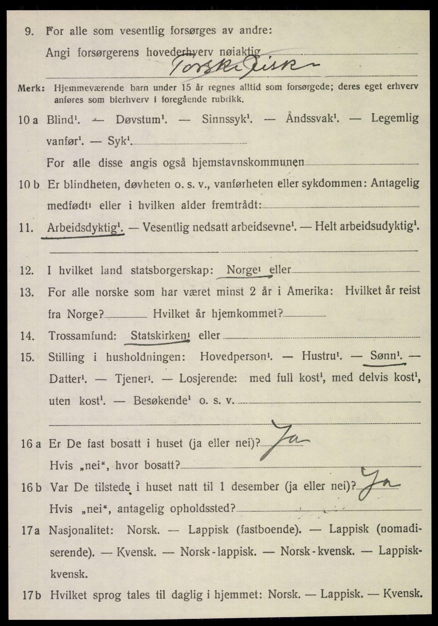 SAT, Folketelling 1920 for 1812 Vik herred, 1920, s. 1822