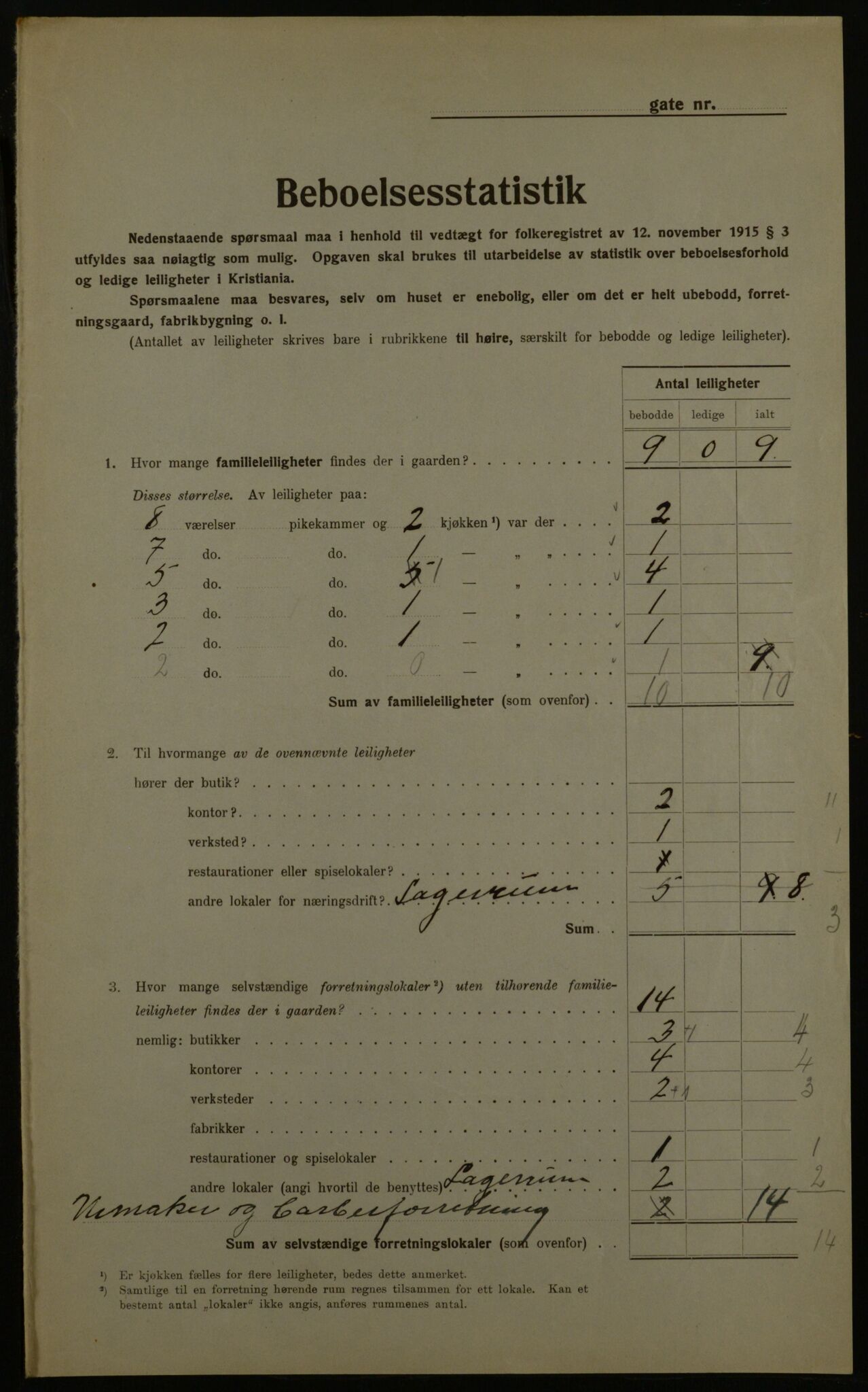 OBA, Kommunal folketelling 1.12.1923 for Kristiania, 1923, s. 141850