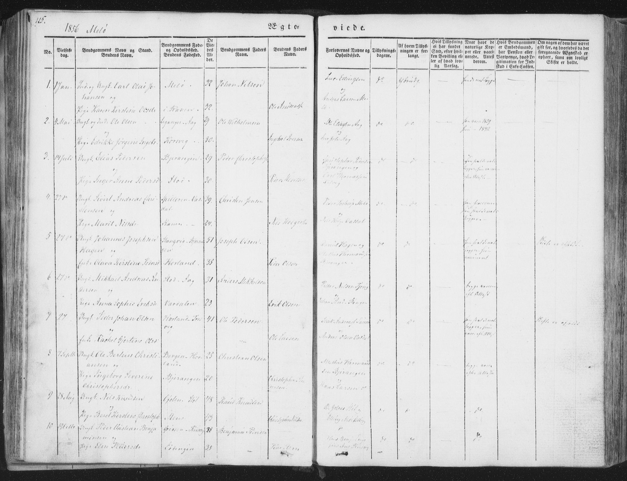 Ministerialprotokoller, klokkerbøker og fødselsregistre - Nordland, AV/SAT-A-1459/841/L0604: Ministerialbok nr. 841A09 /2, 1845-1862, s. 115