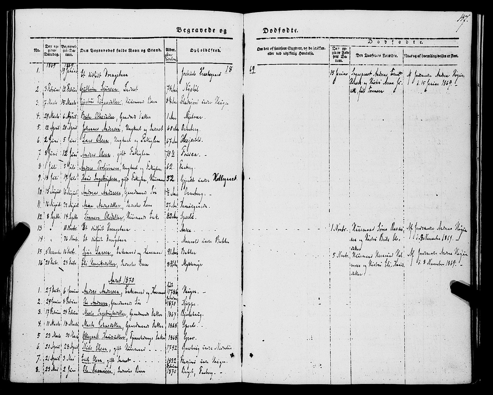 Jostedal sokneprestembete, AV/SAB-A-80601/H/Haa/Haaa/L0005: Ministerialbok nr. A 5, 1849-1877, s. 147