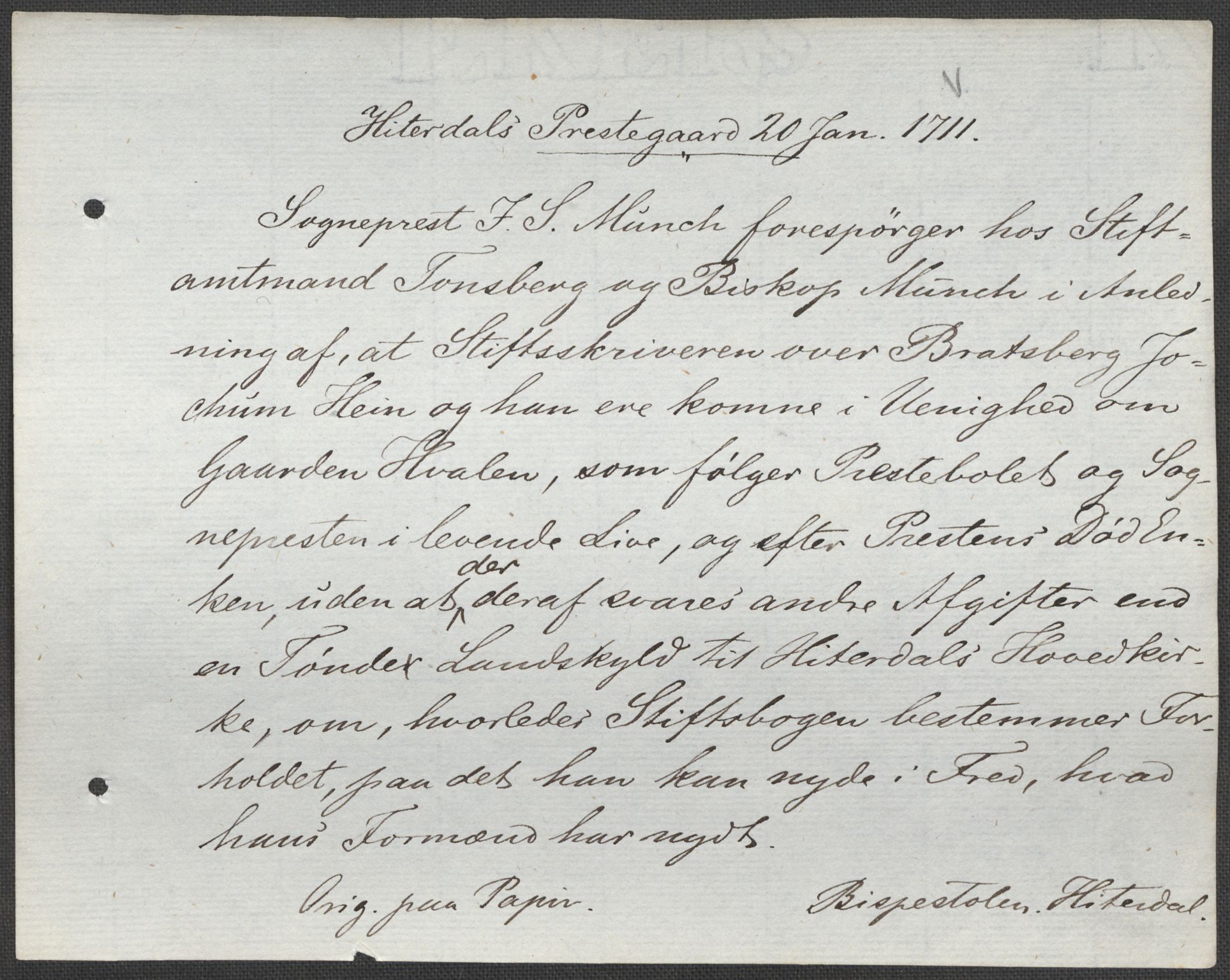 Riksarkivets diplomsamling, AV/RA-EA-5965/F15/L0028: Prestearkiv - Telemark, 1572-1769, s. 196