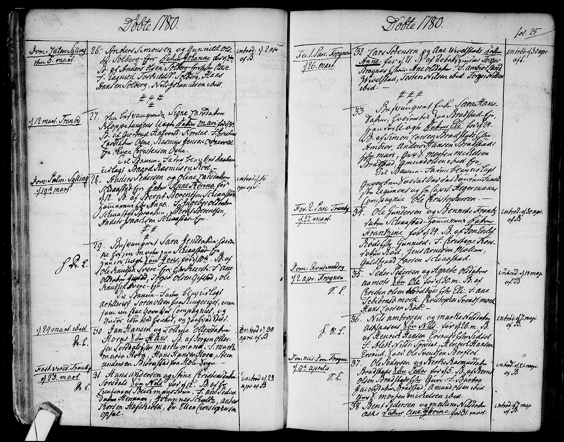 Lier kirkebøker, SAKO/A-230/F/Fa/L0006: Ministerialbok nr. I 6, 1777-1794, s. 25