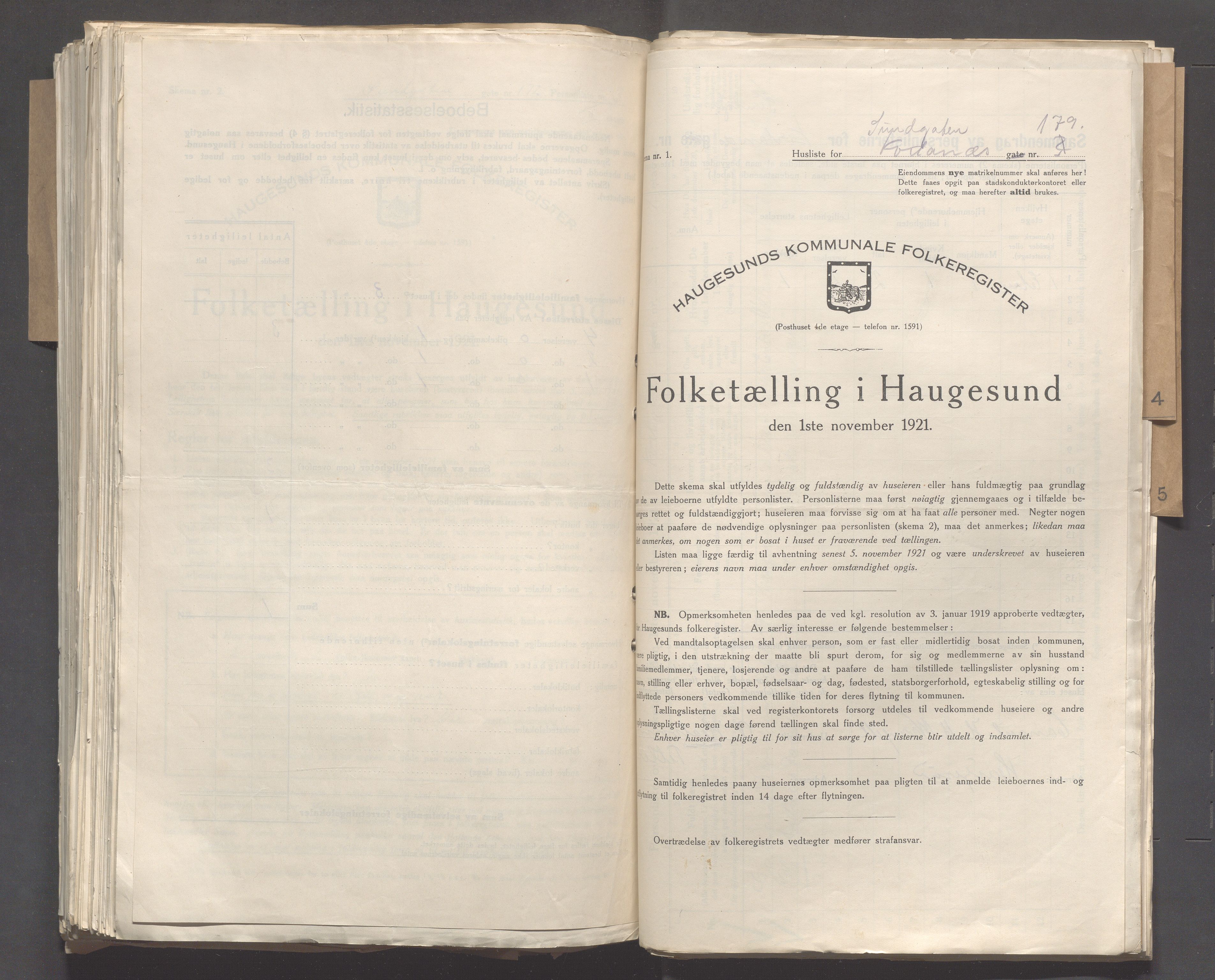 IKAR, Kommunal folketelling 1.11.1921 for Haugesund, 1921, s. 7416