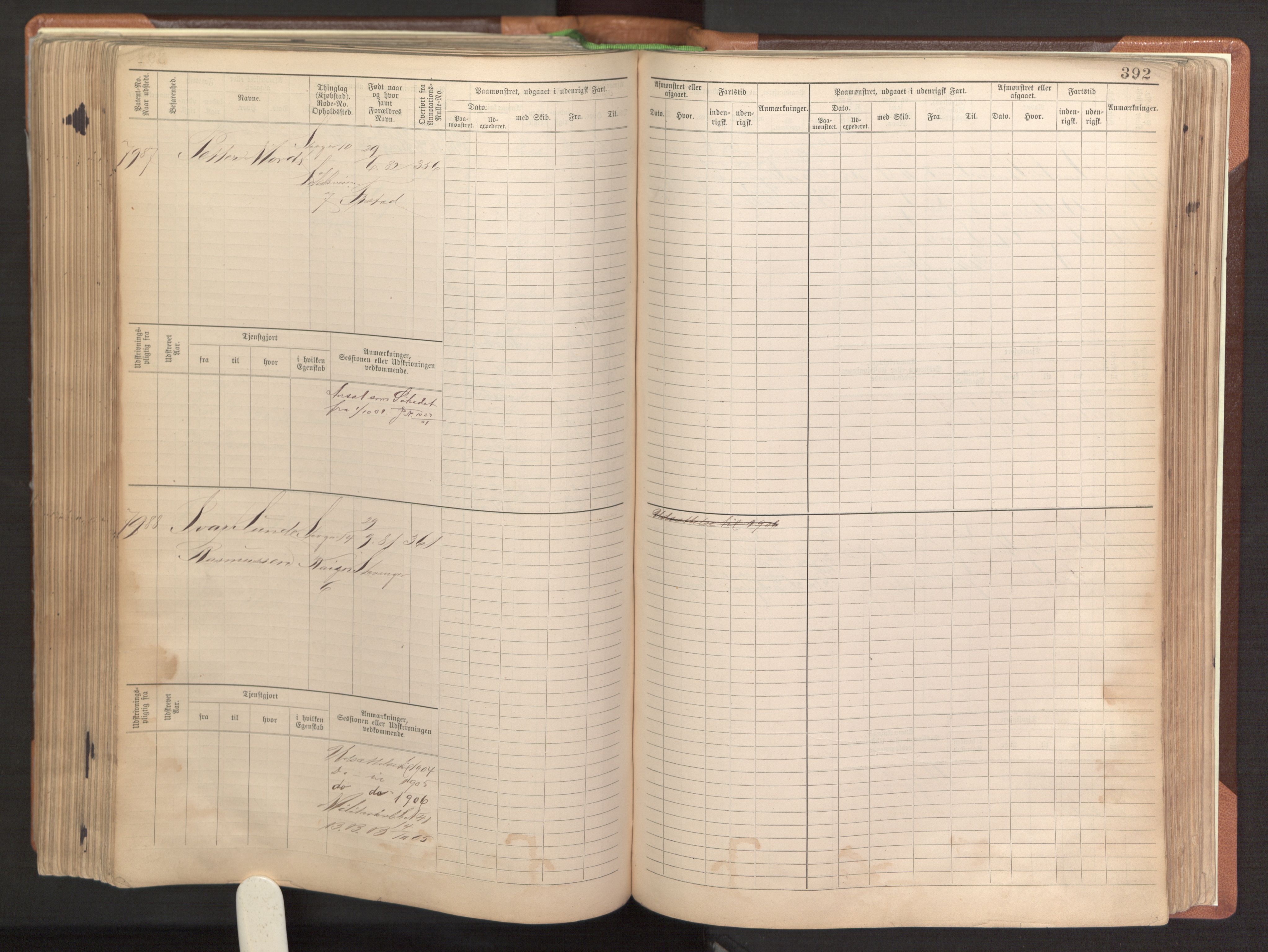 Stavanger sjømannskontor, AV/SAST-A-102006/F/Fb/Fbb/L0022: Sjøfartshovedrulle patnentnr. 7205-8160 (dublett), 1894, s. 397