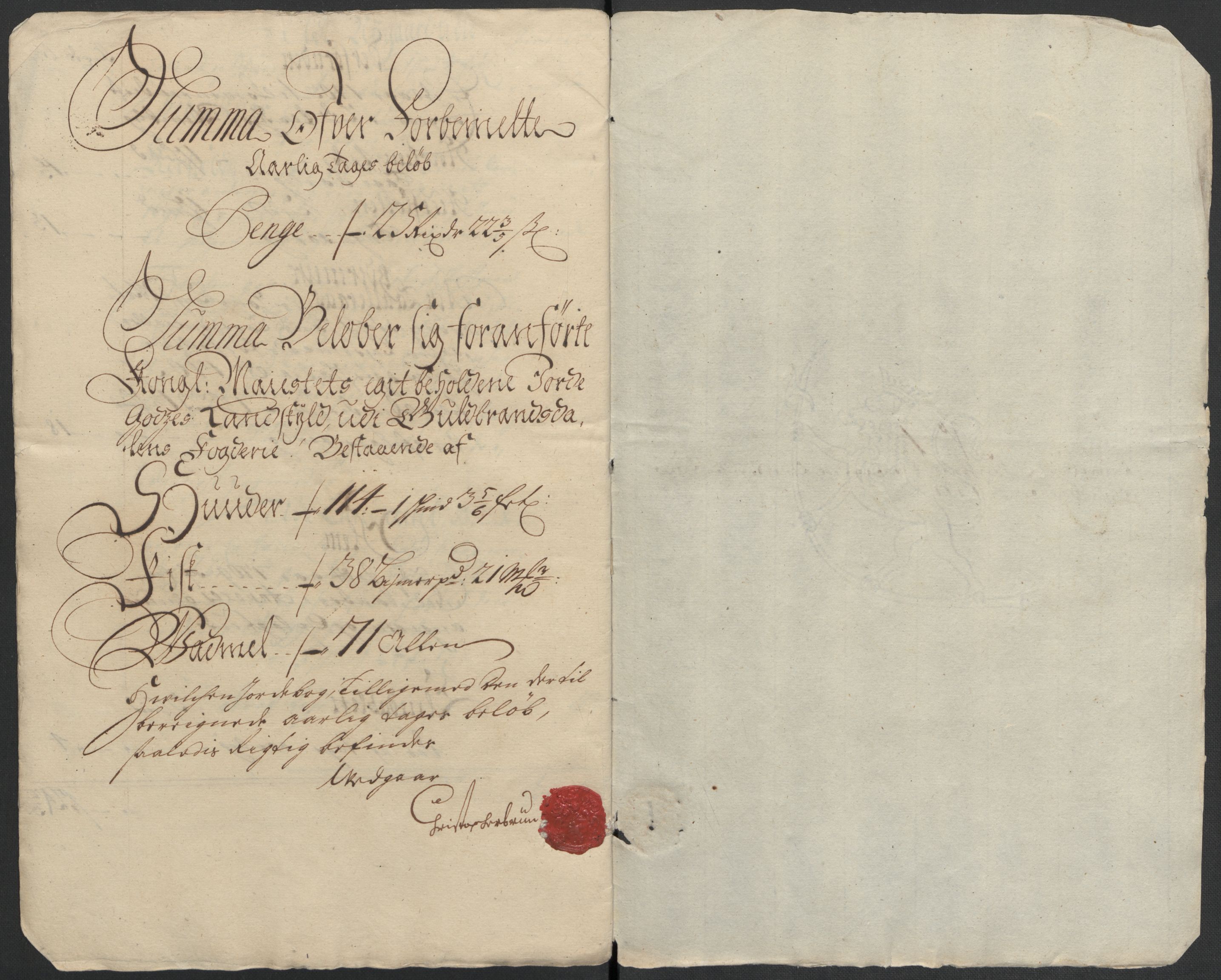 Rentekammeret inntil 1814, Reviderte regnskaper, Fogderegnskap, AV/RA-EA-4092/R17/L1180: Fogderegnskap Gudbrandsdal, 1711, s. 48