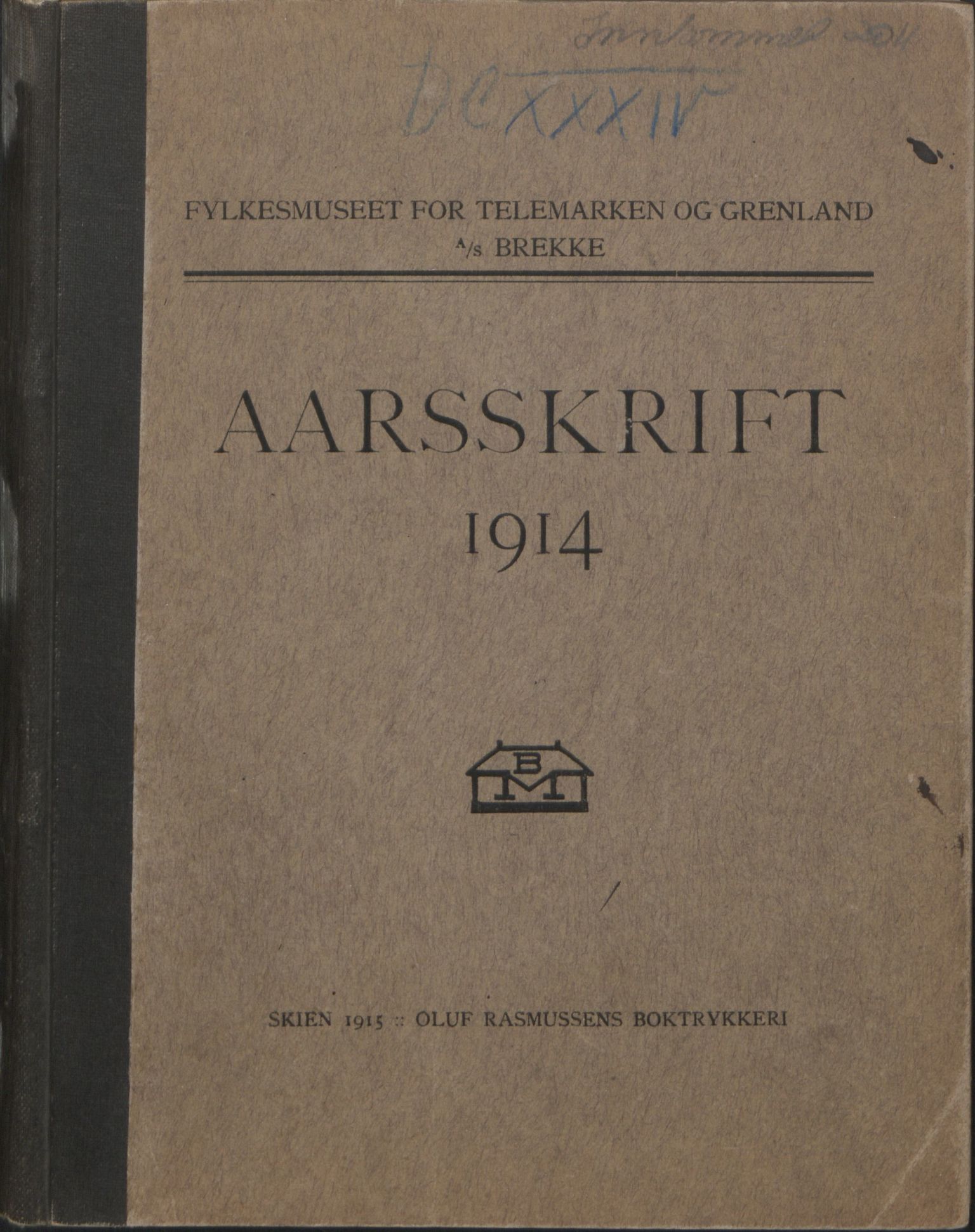Rikard Berge, TEMU/TGM-A-1003/F/L0018/0035: 600-656 / 634 Aarsskrift Fylkesmuseet for Telemarken og Grenland 1914, 1914