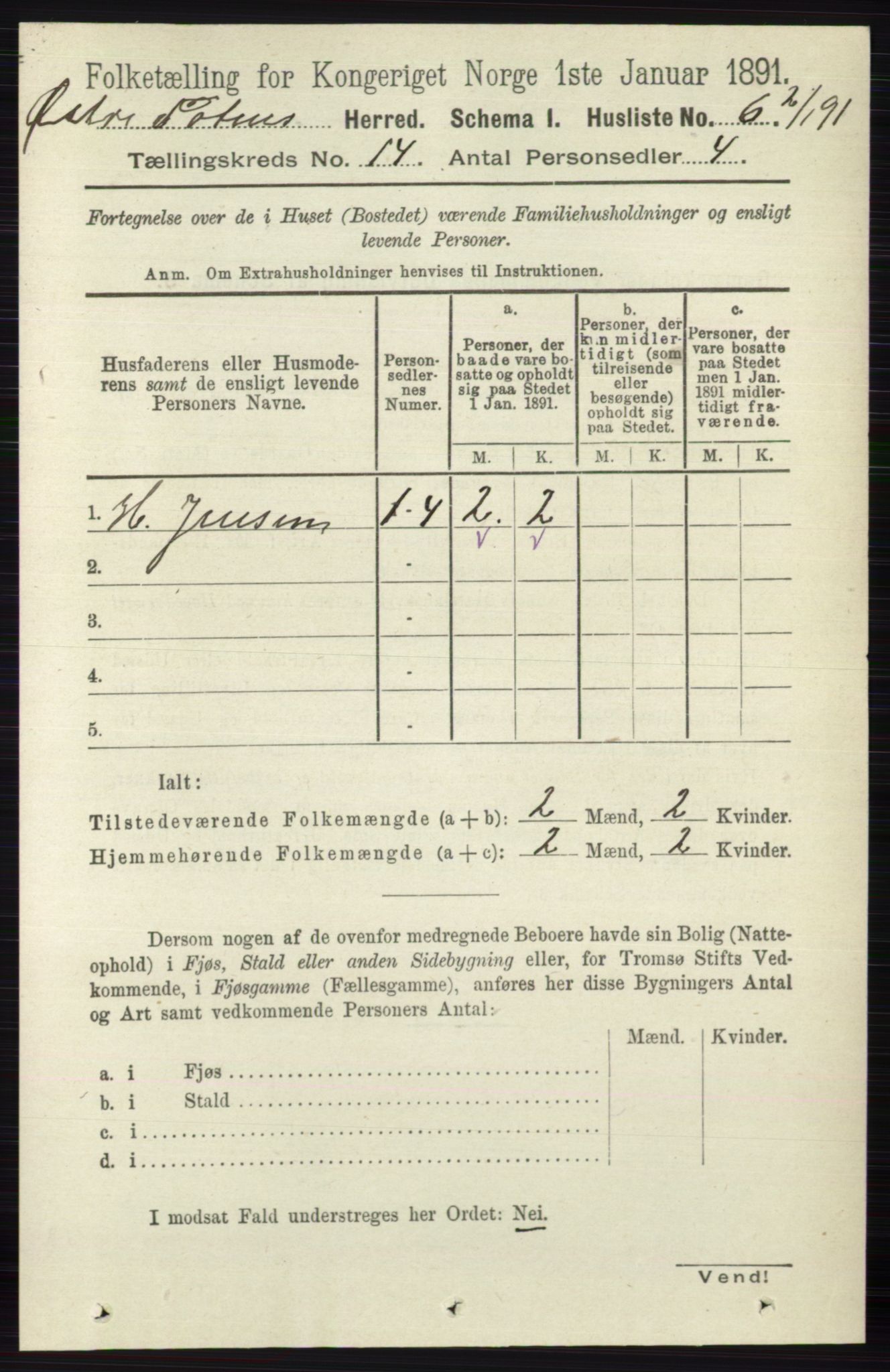 RA, Folketelling 1891 for 0528 Østre Toten herred, 1891, s. 9043