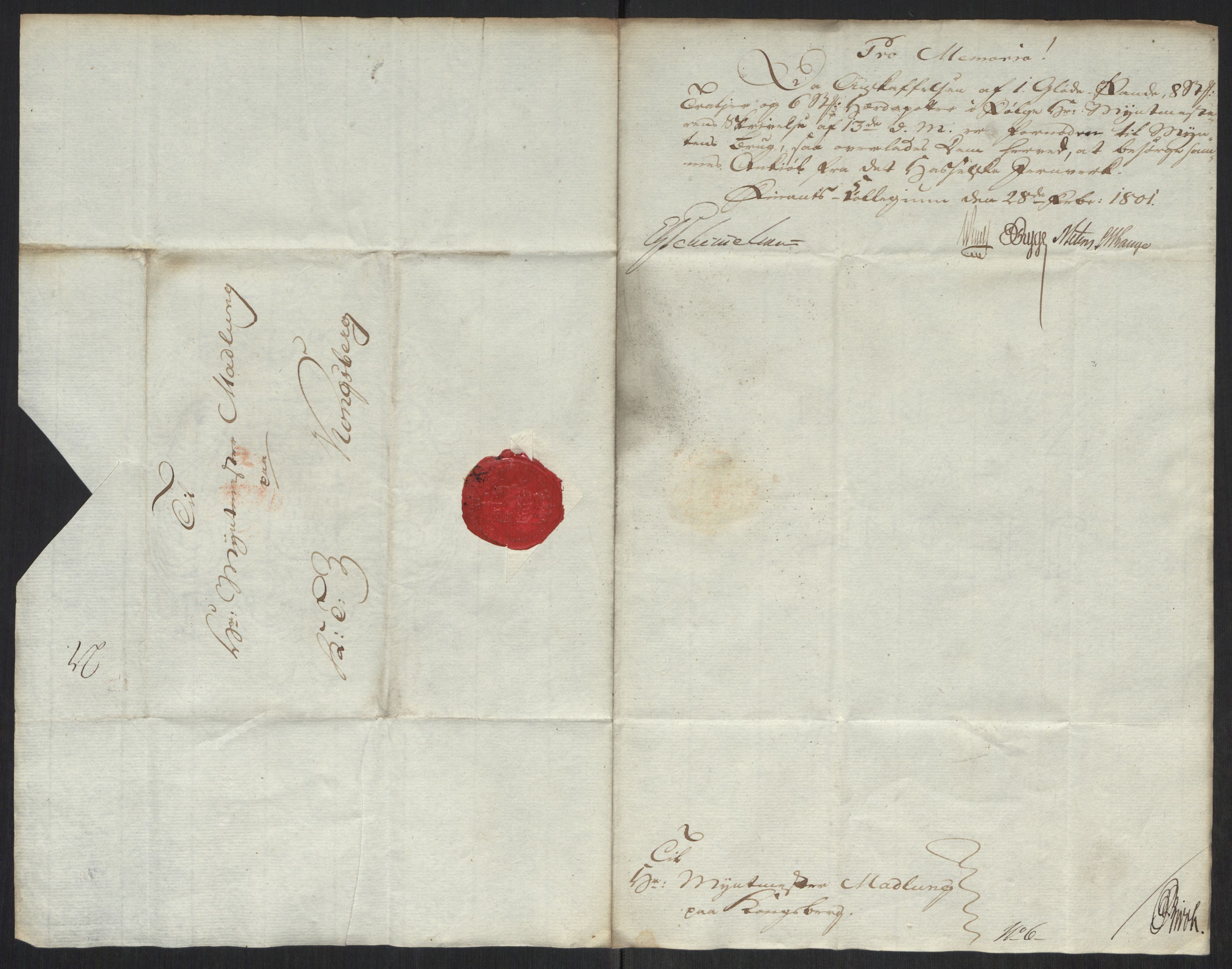 Rentekammeret inntil 1814, Realistisk ordnet avdeling, RA/EA-4070/Oa/L0008: [Y6]: Embetsbrev til myntmesteren på Kongsberg (1797-1806 og 1808-1813), 1797-1813, s. 124