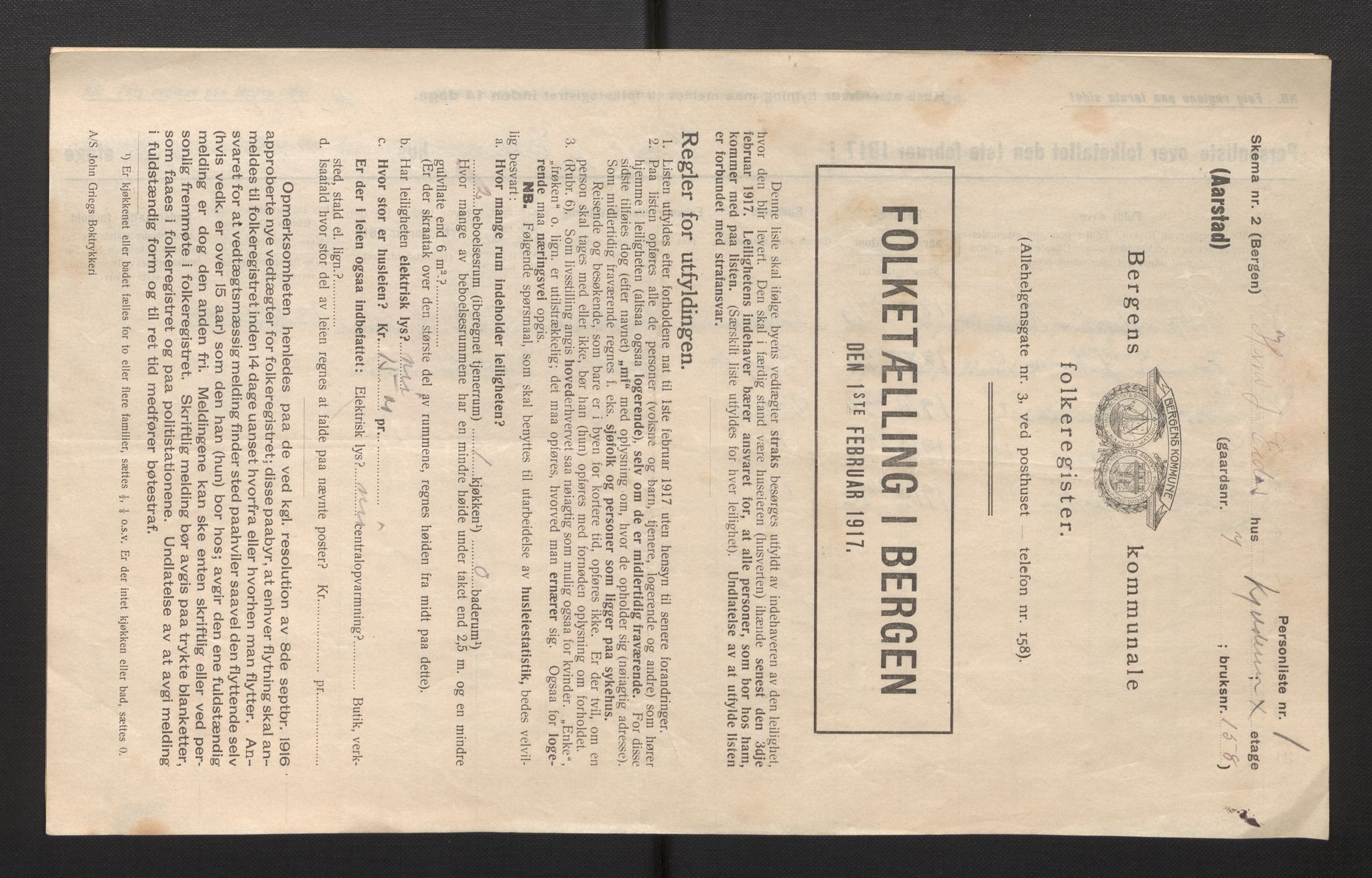 SAB, Kommunal folketelling 1917 for Bergen kjøpstad, 1917, s. 49353