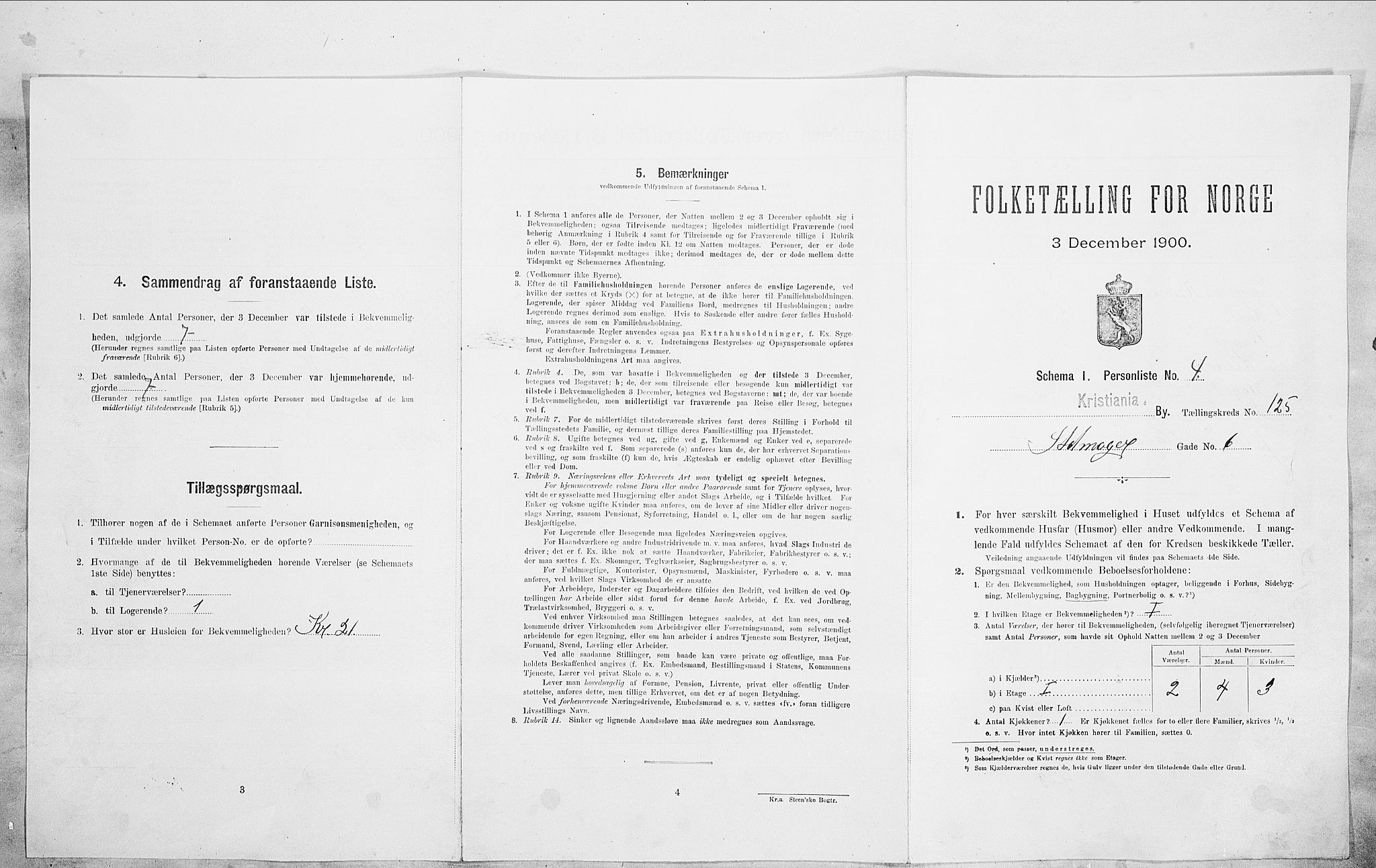 SAO, Folketelling 1900 for 0301 Kristiania kjøpstad, 1900, s. 91905