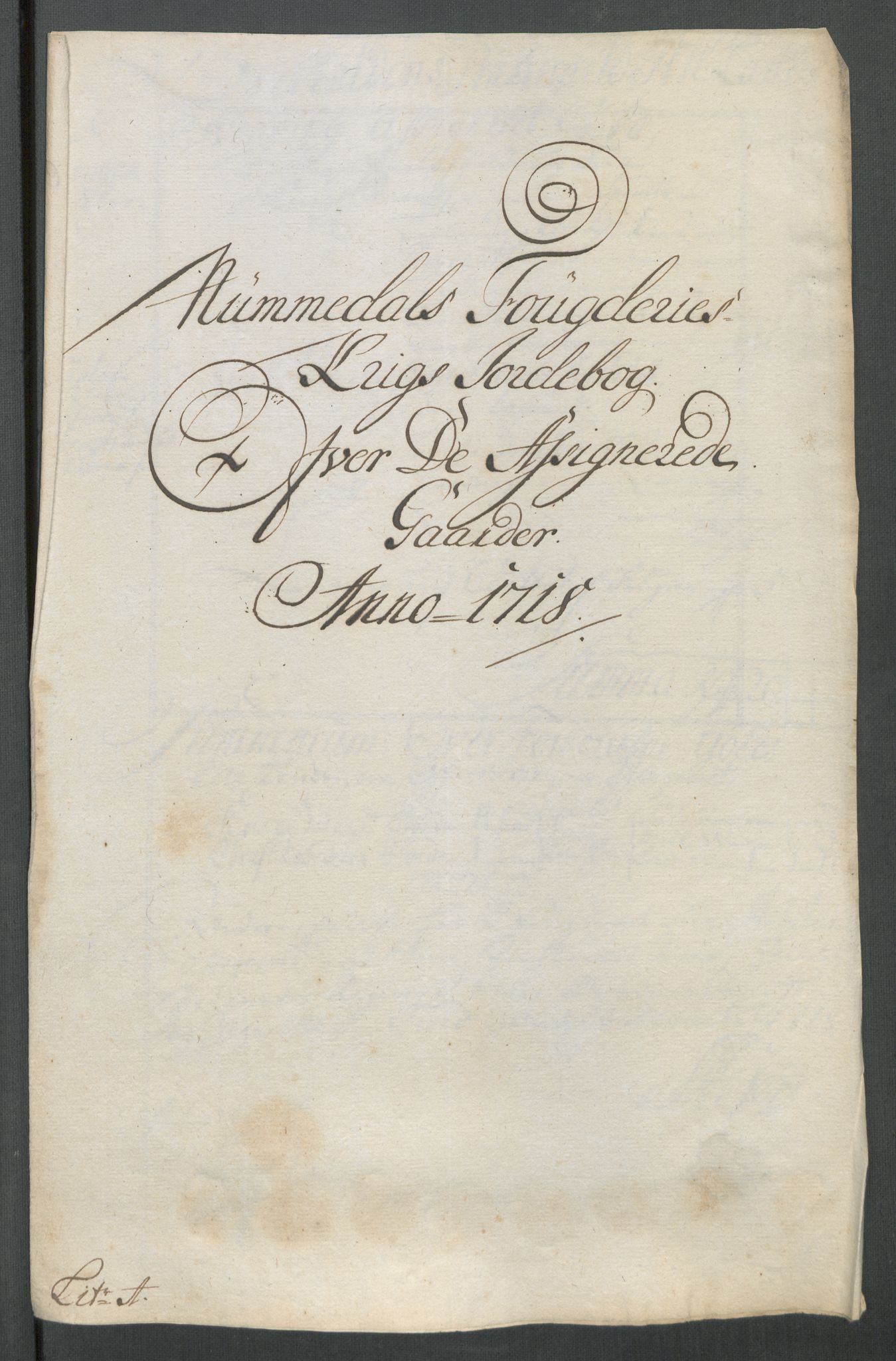 Rentekammeret inntil 1814, Reviderte regnskaper, Fogderegnskap, RA/EA-4092/R64/L4439: Fogderegnskap Namdal, 1718, s. 190