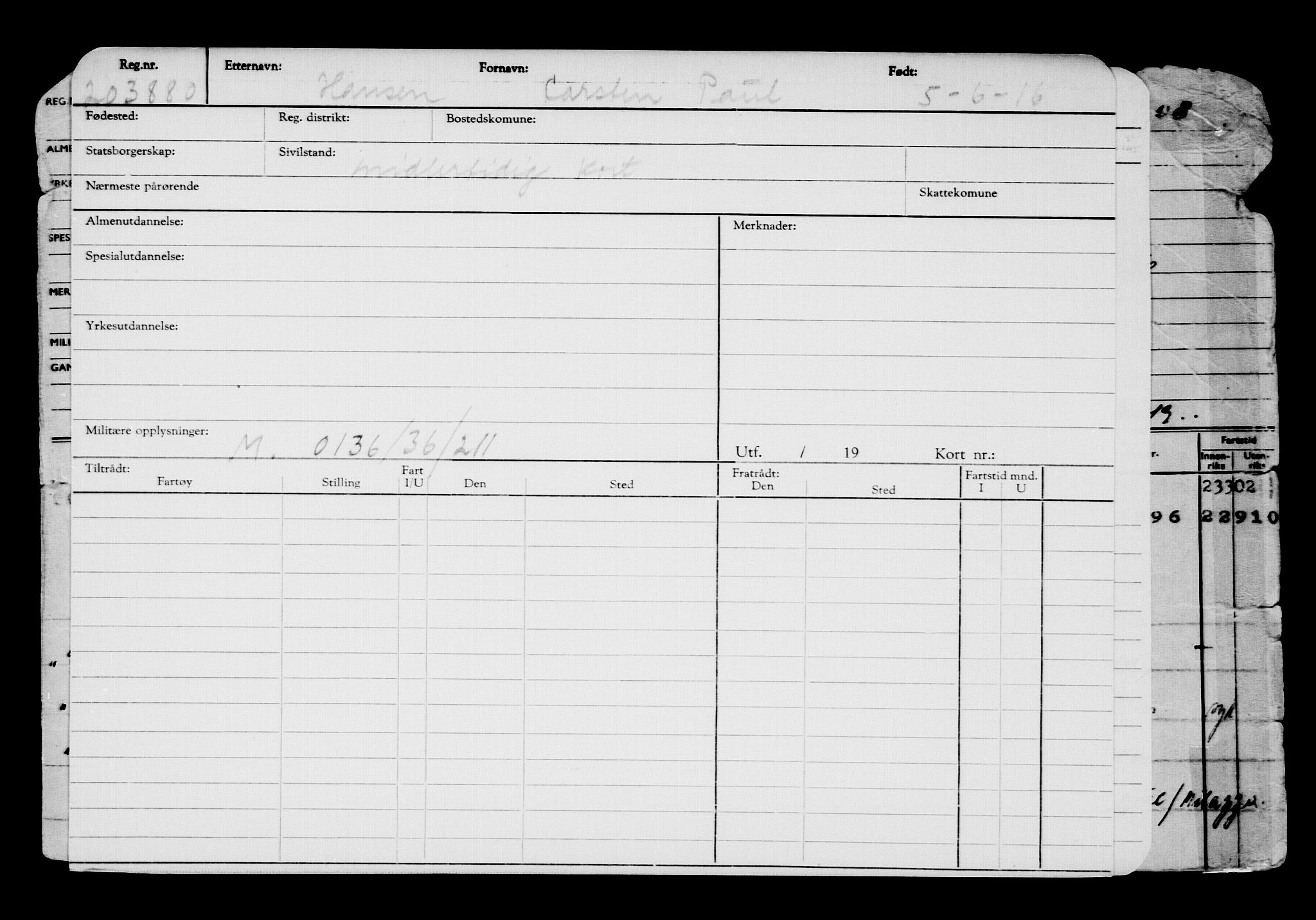 Direktoratet for sjømenn, AV/RA-S-3545/G/Gb/L0139: Hovedkort, 1916, s. 592