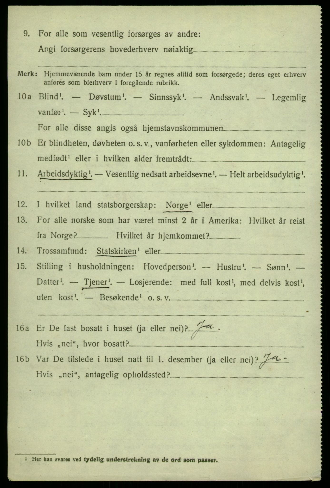 SAB, Folketelling 1920 for 1234 Granvin herred, 1920, s. 1417