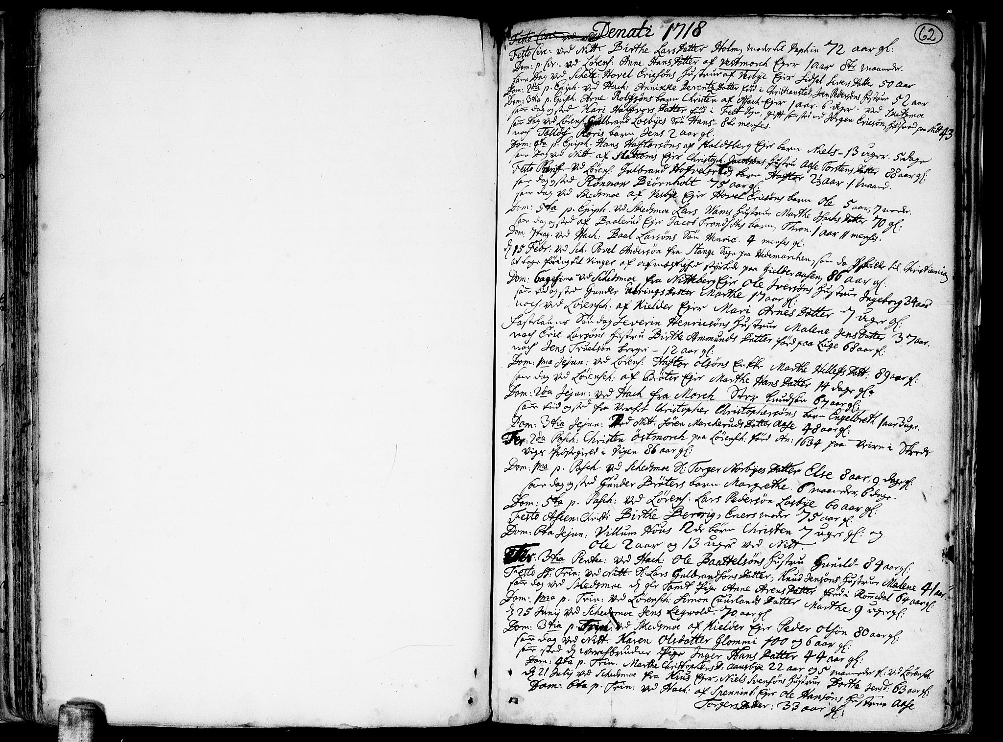 Skedsmo prestekontor Kirkebøker, SAO/A-10033a/F/Fa/L0002: Ministerialbok nr. I 2, 1715-1727, s. 62