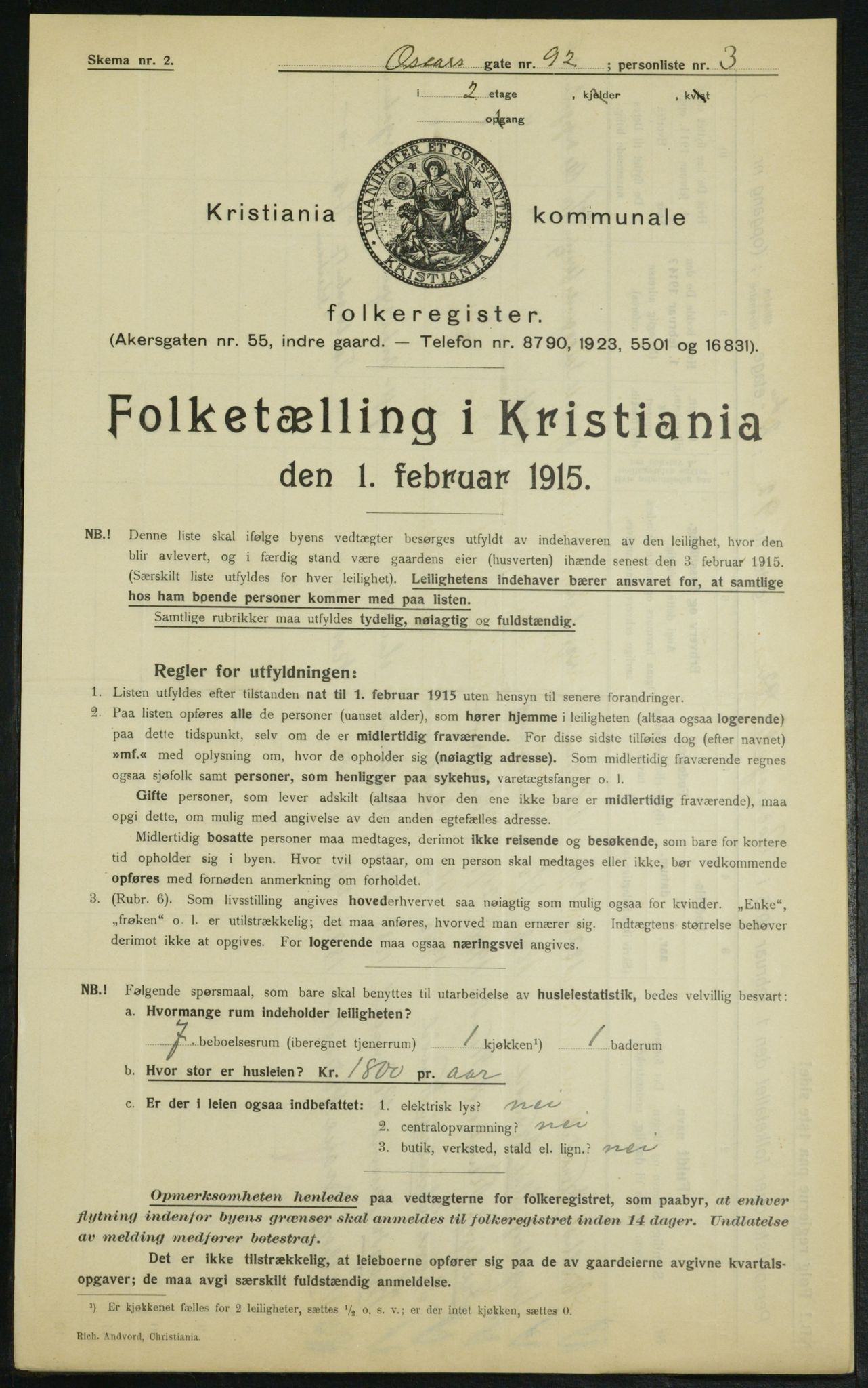 OBA, Kommunal folketelling 1.2.1915 for Kristiania, 1915, s. 76412