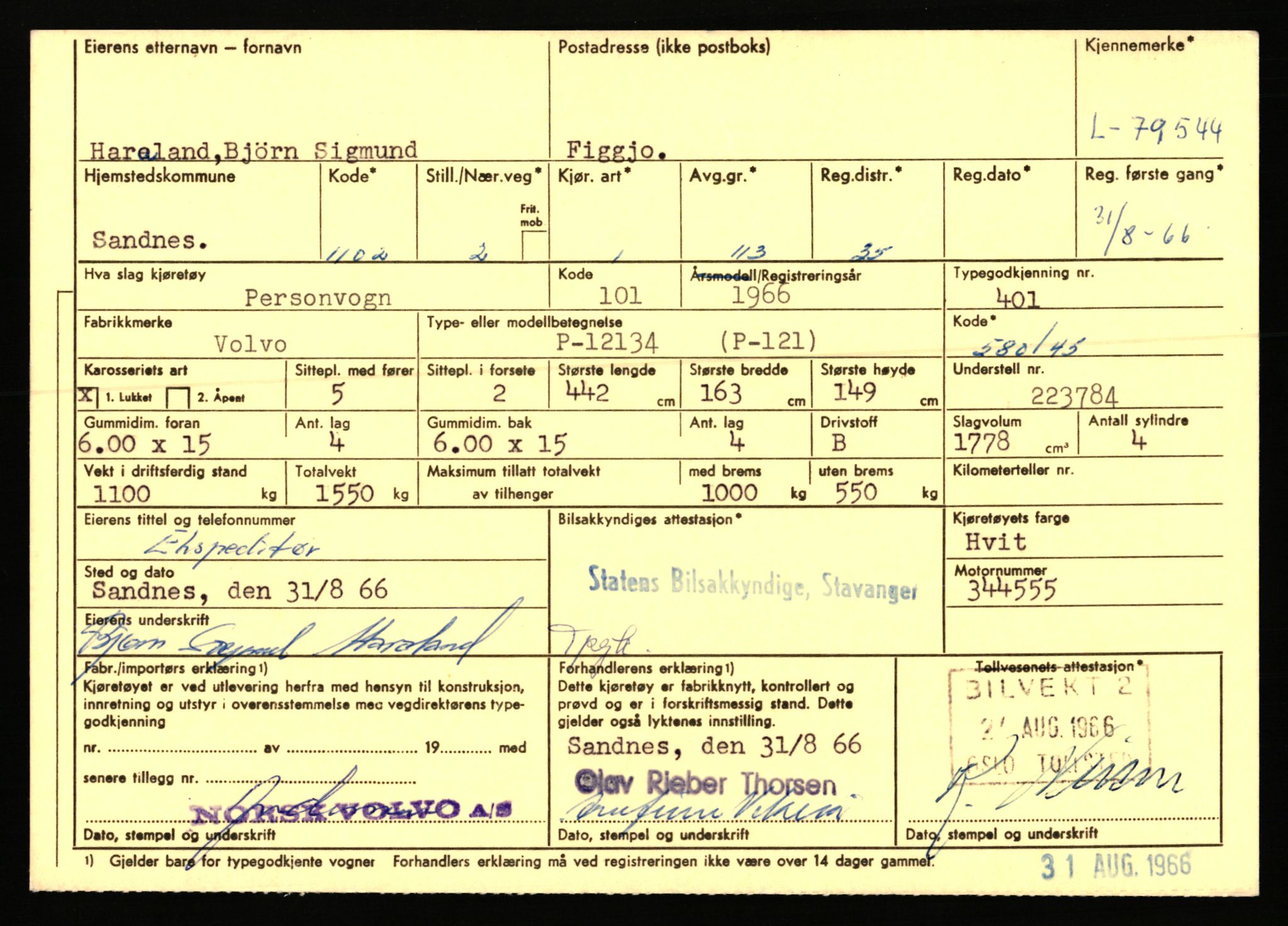 Stavanger trafikkstasjon, AV/SAST-A-101942/0/F/L0070: L-78800 - L-80499, 1930-1971, s. 796