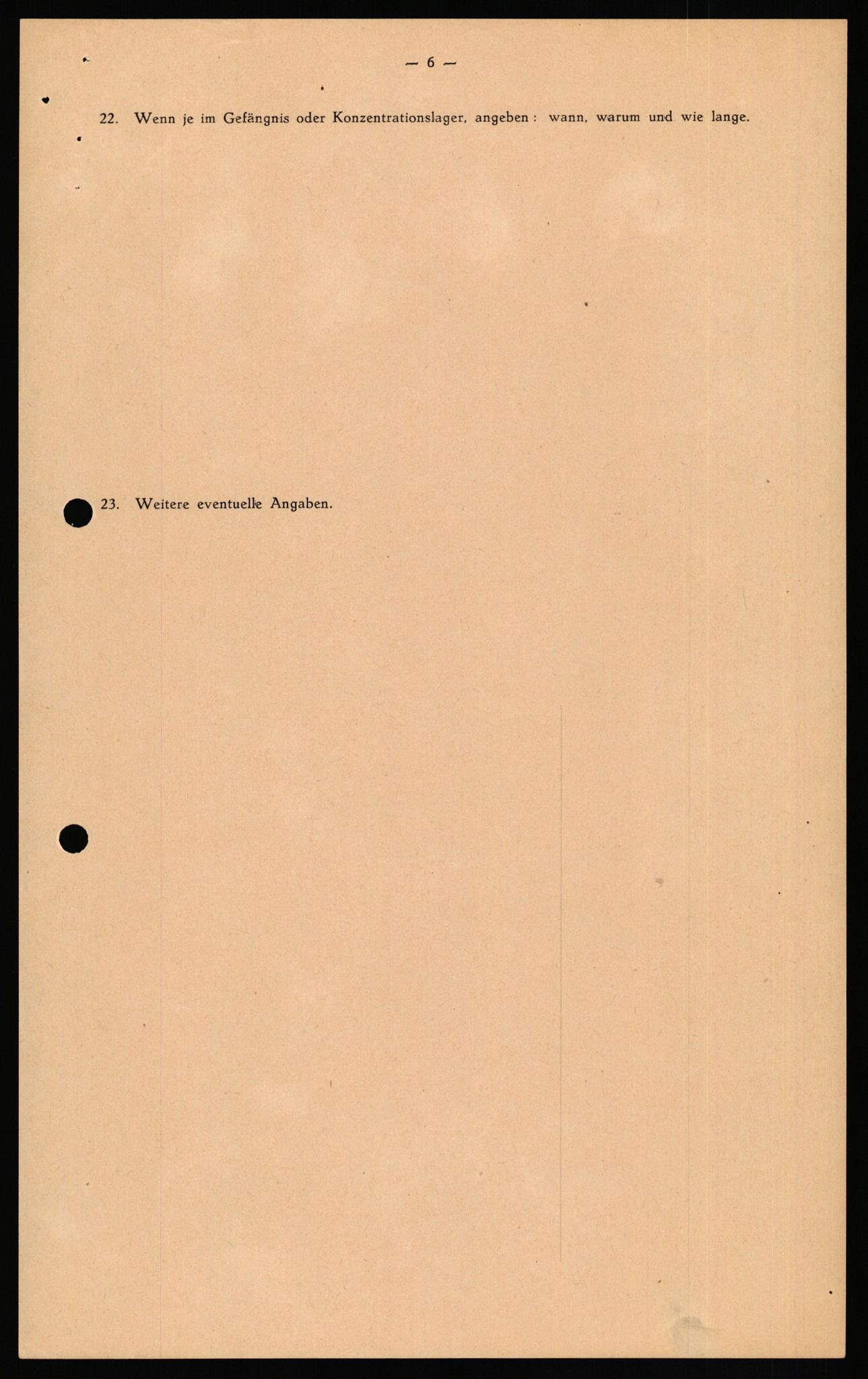 Forsvaret, Forsvarets overkommando II, RA/RAFA-3915/D/Db/L0031: CI Questionaires. Tyske okkupasjonsstyrker i Norge. Tyskere., 1945-1946, s. 96