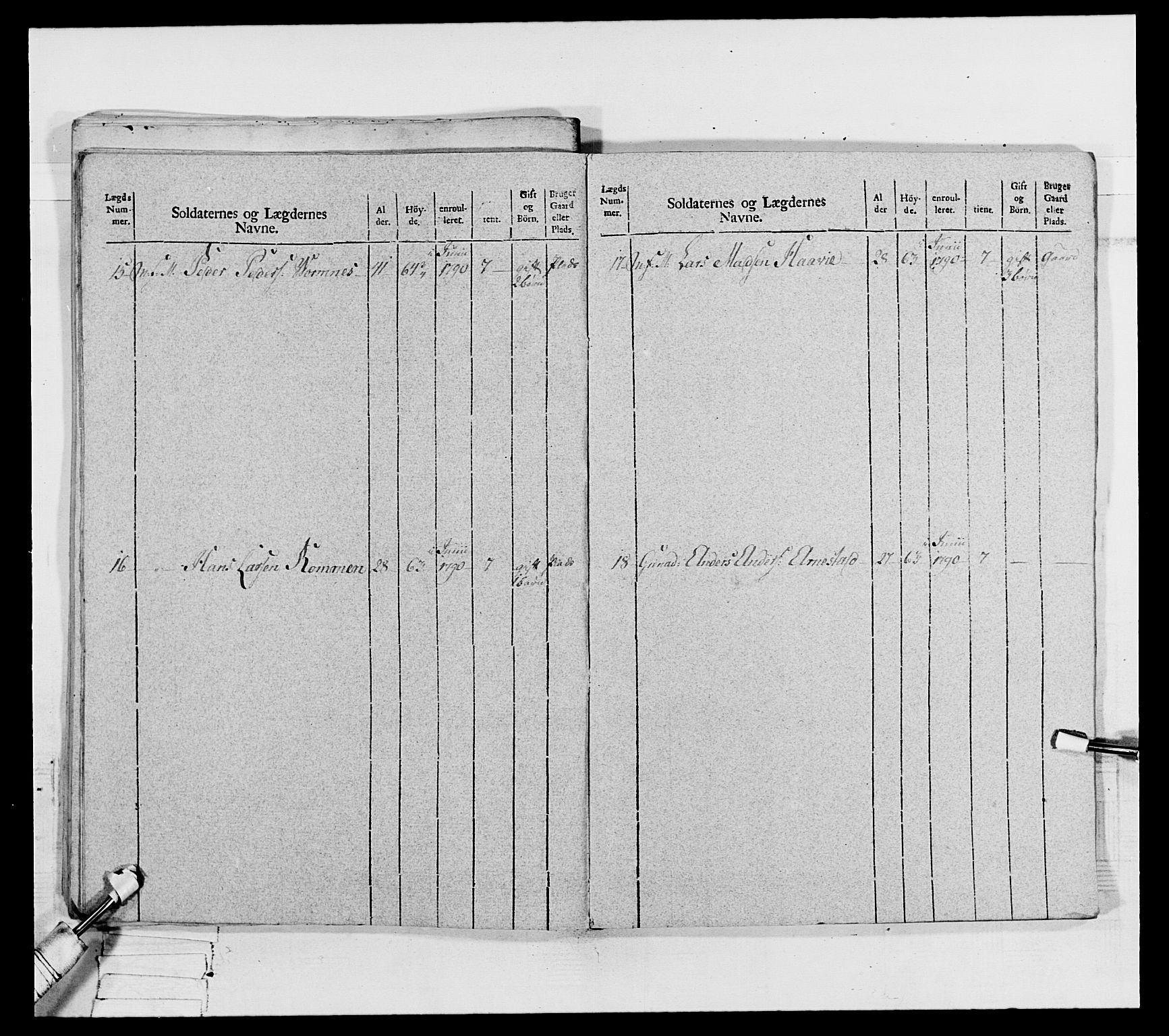 Generalitets- og kommissariatskollegiet, Det kongelige norske kommissariatskollegium, AV/RA-EA-5420/E/Eh/L0067: Opplandske nasjonale infanteriregiment, 1789-1797, s. 474