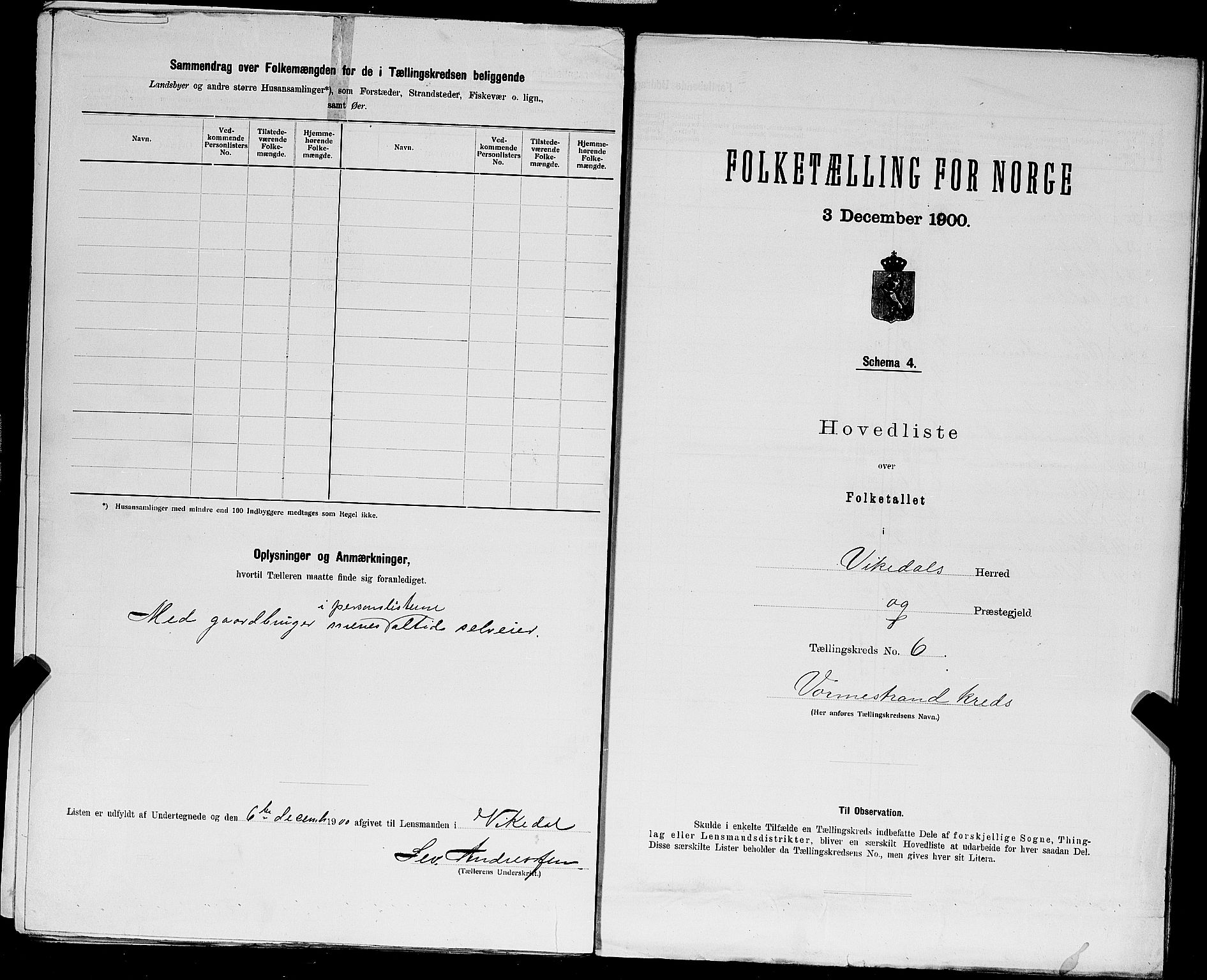 SAST, Folketelling 1900 for 1157 Vikedal herred, 1900, s. 33