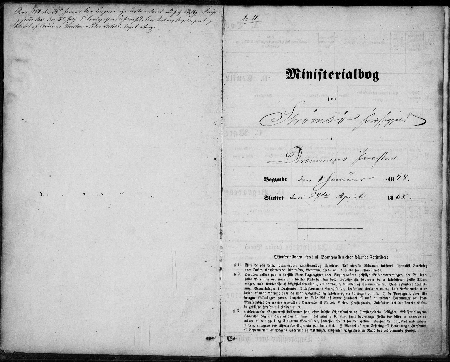 Strømsø kirkebøker, AV/SAKO-A-246/F/Fa/L0017: Ministerialbok nr. I 17, 1848-1865